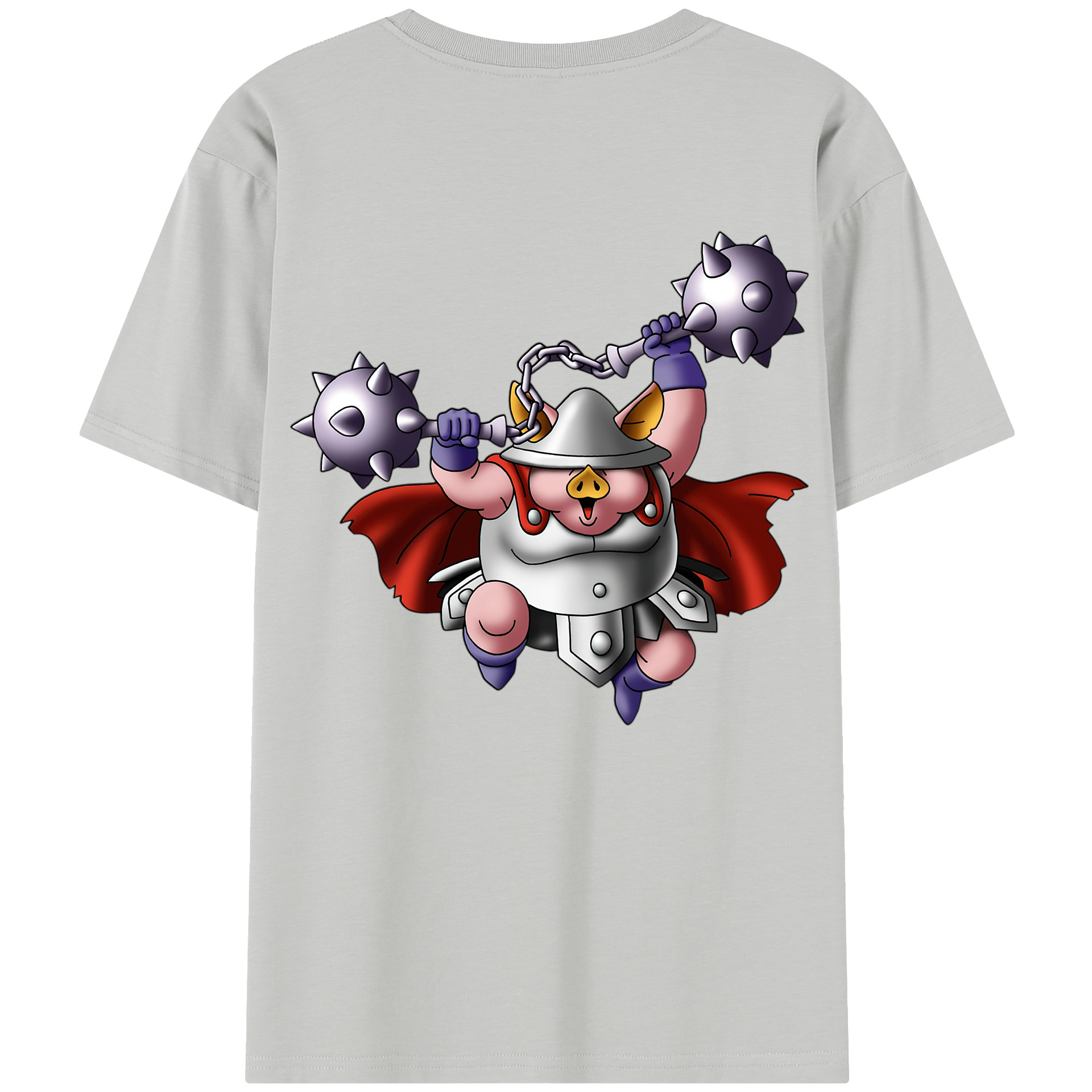 （画像用） ドラゴンクエスト Doragon Kuesuto Dragon Quest 綿100％半袖Tシャツ（背面プリント）
