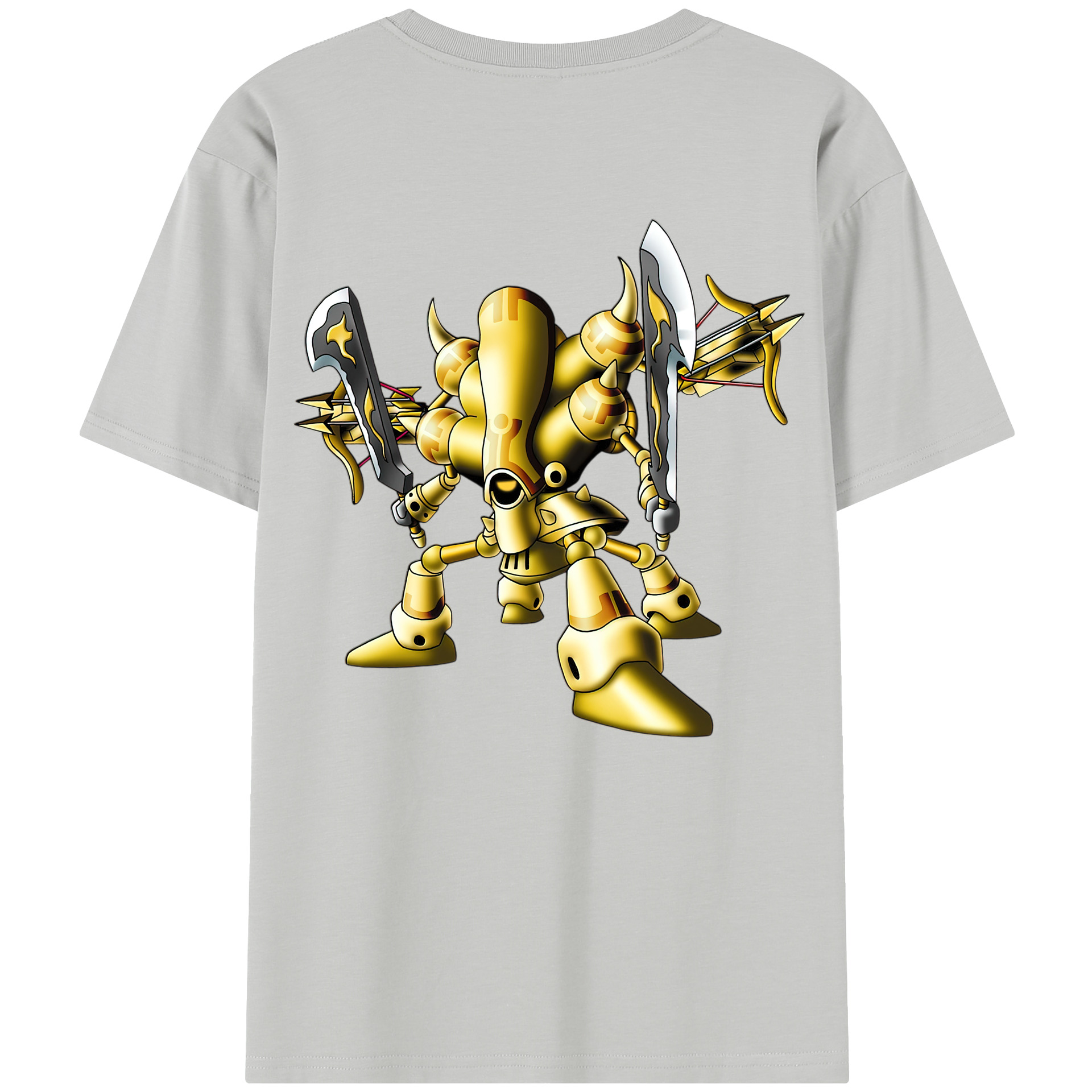 （画像用） ドラゴンクエスト Doragon Kuesuto Dragon Quest 綿100％半袖Tシャツ（背面プリント）