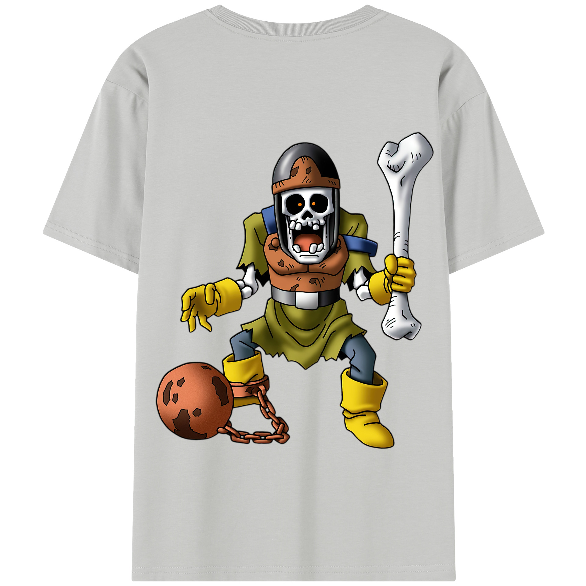 （画像用） ドラゴンクエスト Doragon Kuesuto Dragon Quest 綿100％半袖Tシャツ（背面プリント）