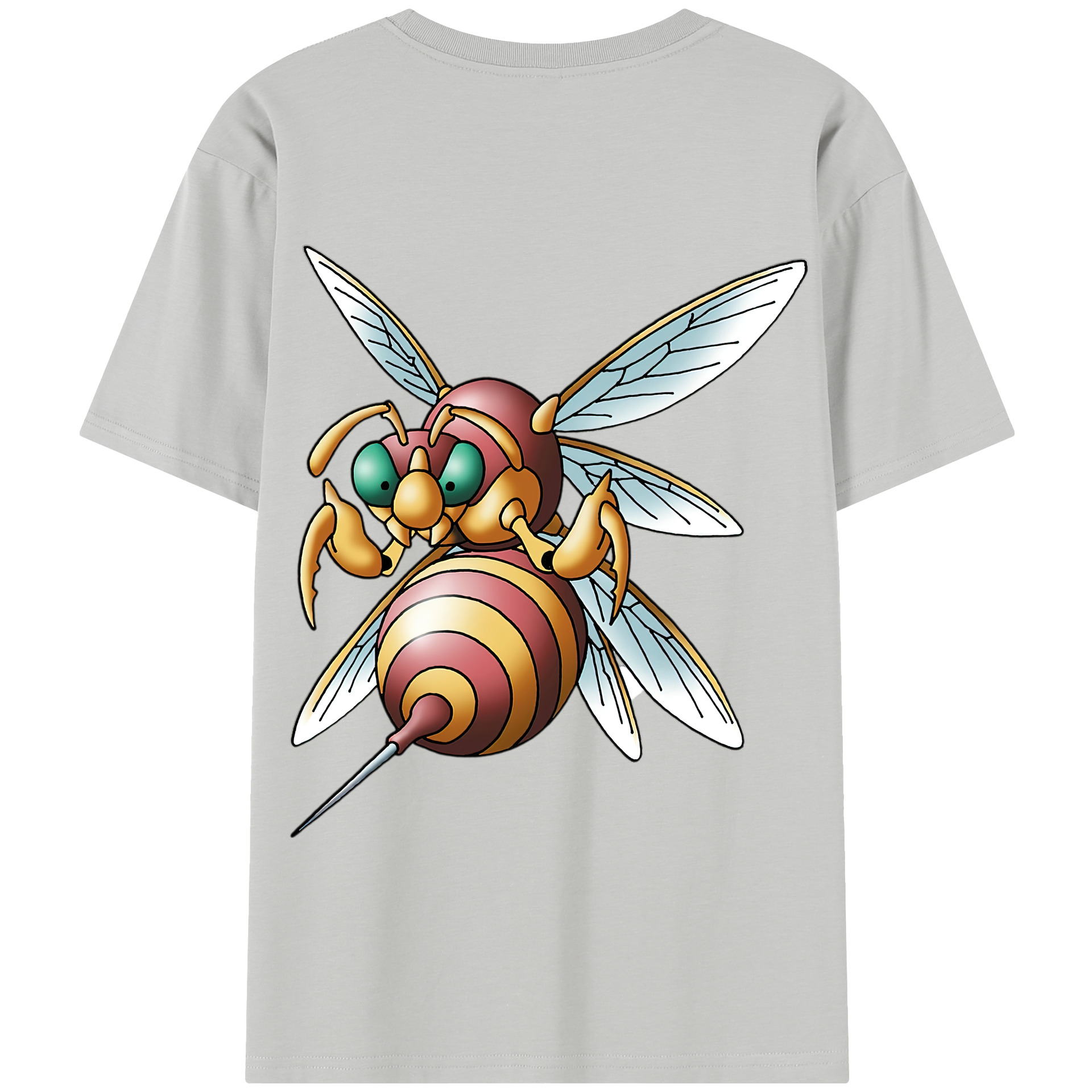 （画像用） ドラゴンクエスト Doragon Kuesuto Dragon Quest 綿100％半袖Tシャツ（背面プリント）