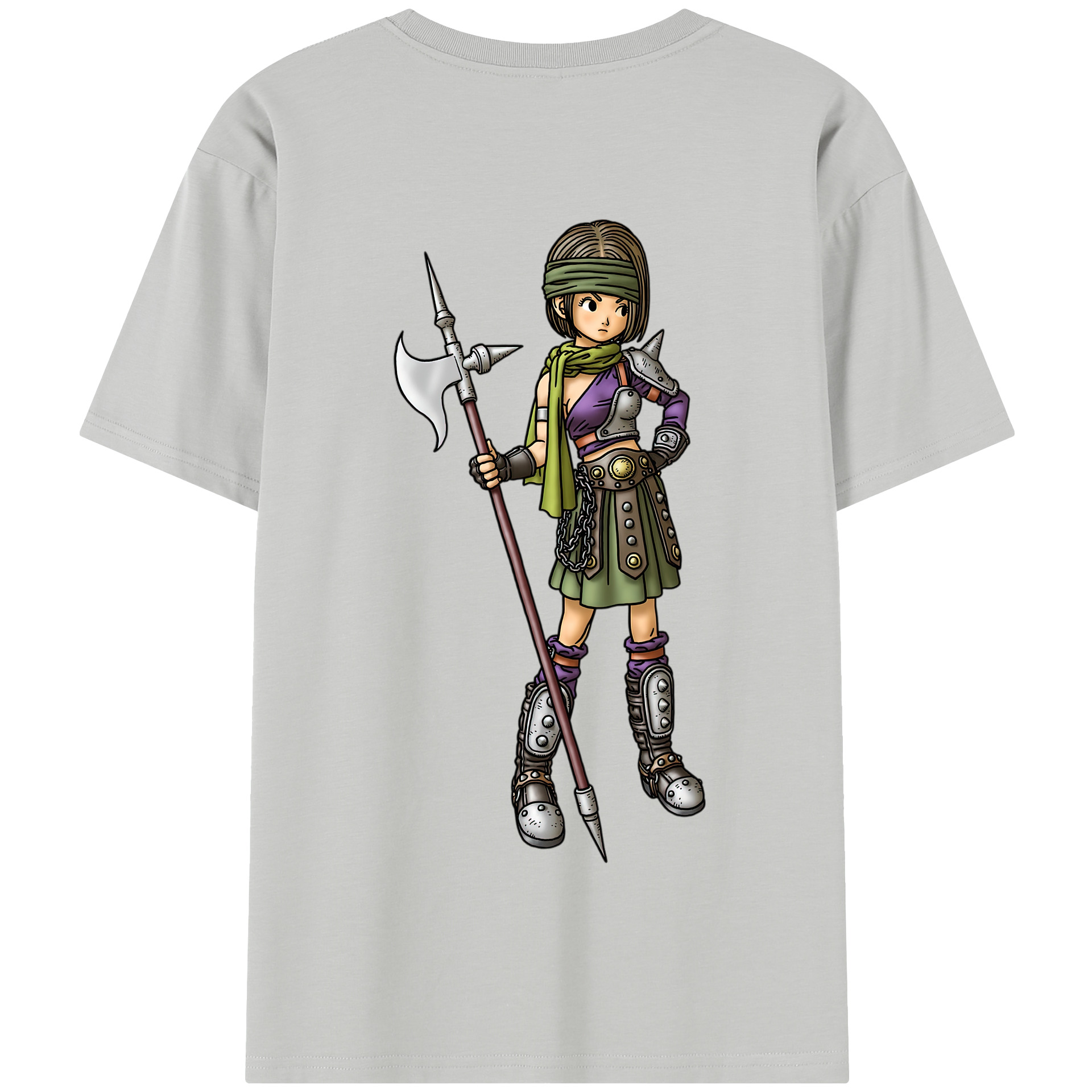 （画像用） ドラゴンクエスト Doragon Kuesuto Dragon Quest 綿100％半袖Tシャツ（背面プリント）