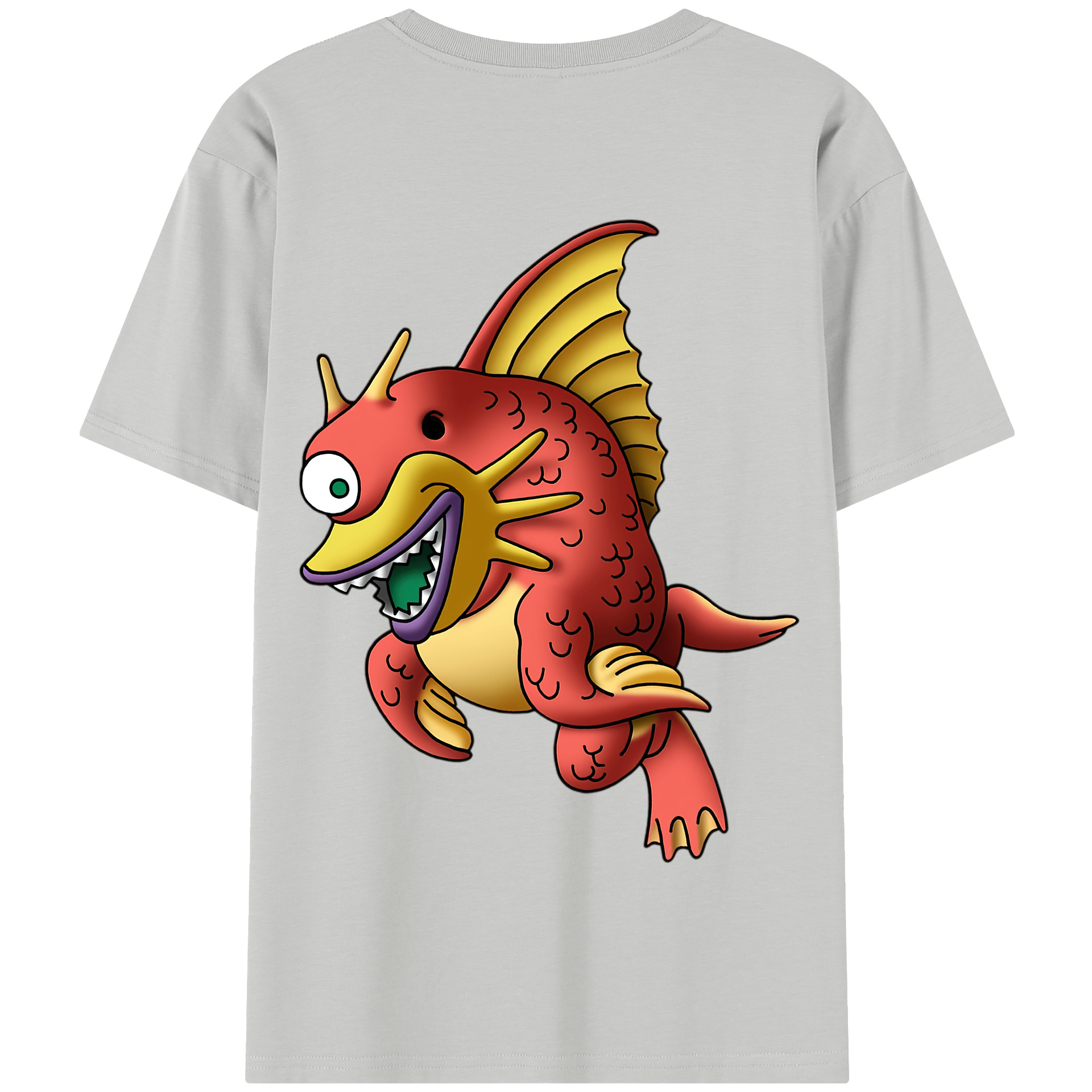 （画像用） ドラゴンクエスト Doragon Kuesuto Dragon Quest 綿100％半袖Tシャツ（背面プリント）