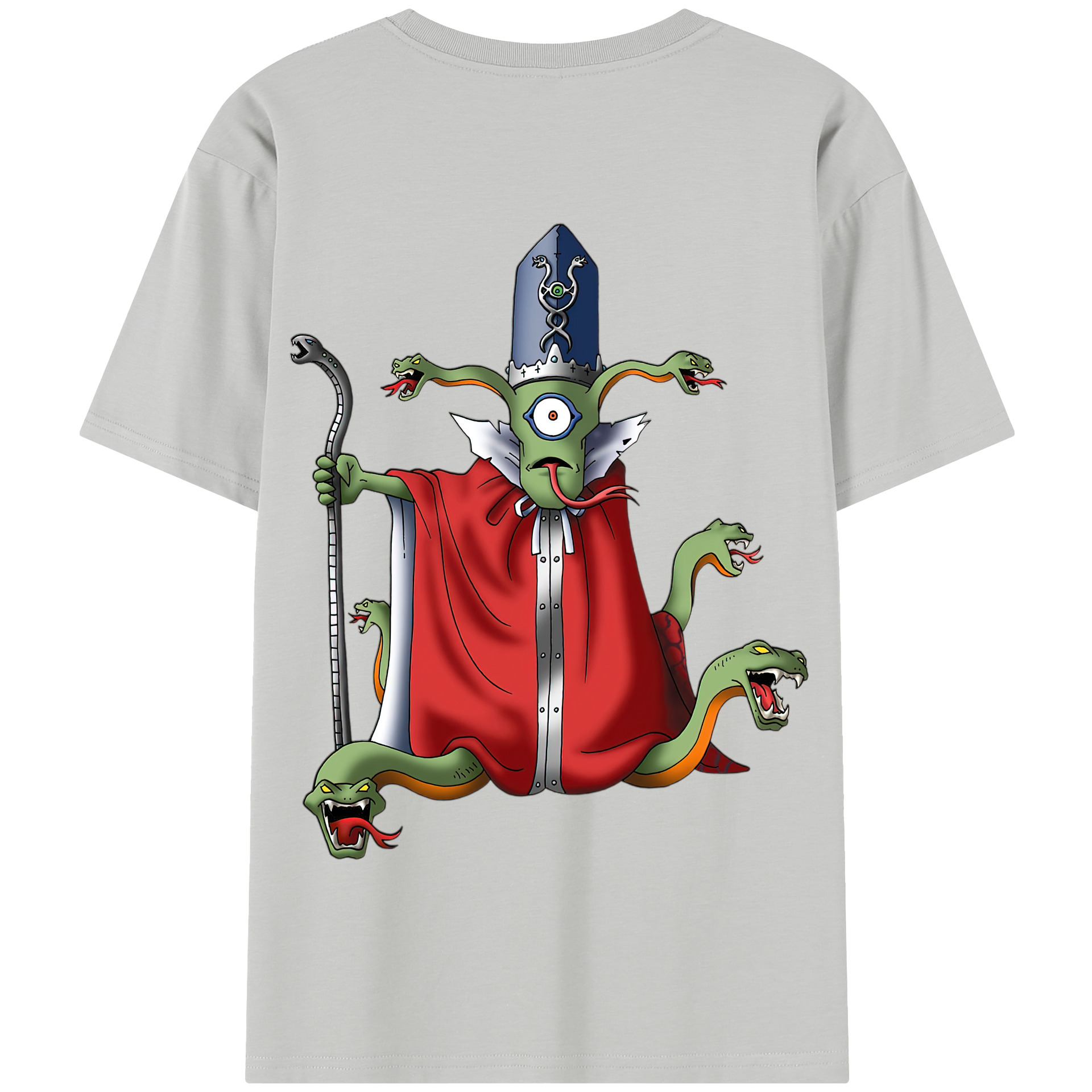 （画像用） ドラゴンクエスト Doragon Kuesuto Dragon Quest 綿100％半袖Tシャツ（背面プリント）