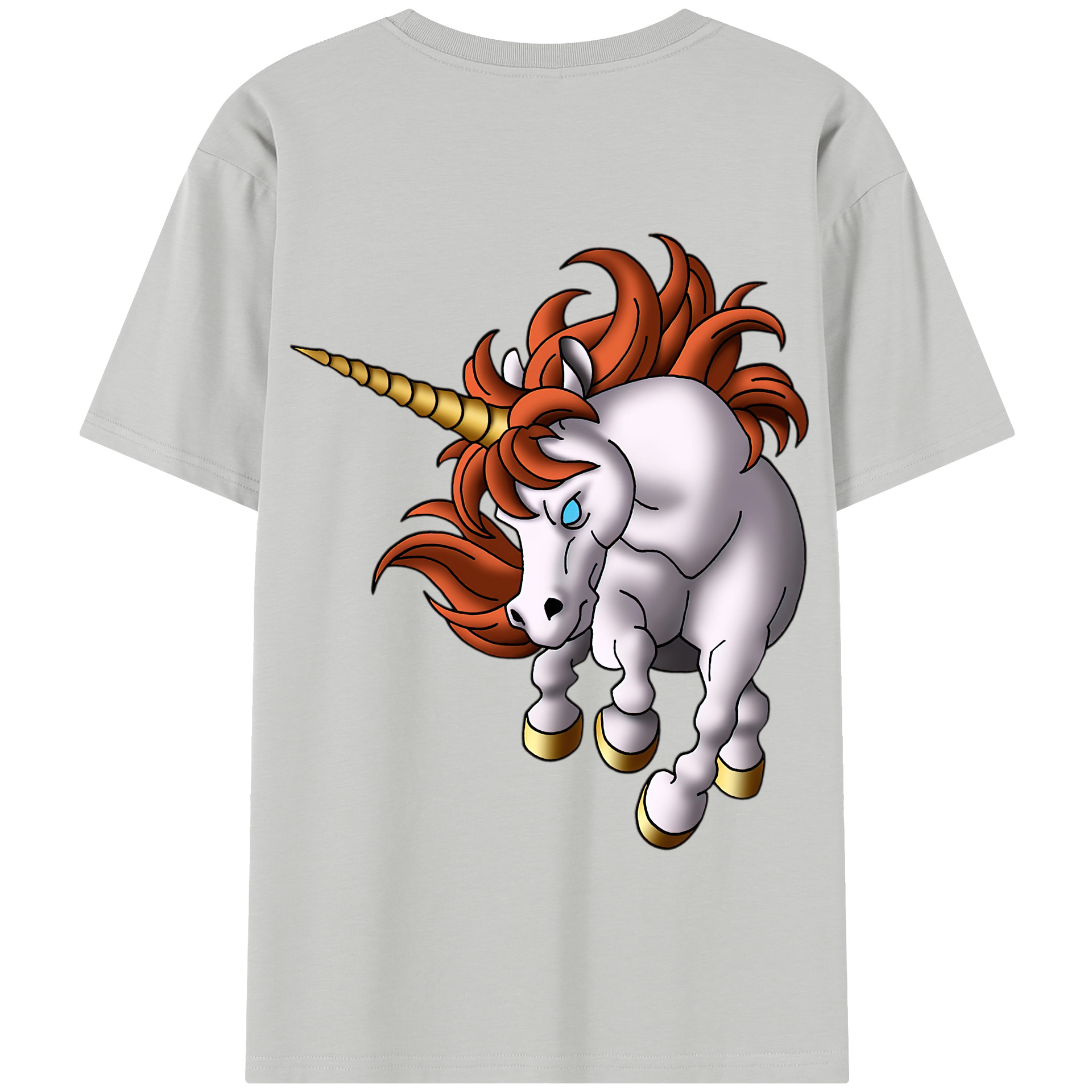 （画像用） ドラゴンクエスト Doragon Kuesuto Dragon Quest 綿100％半袖Tシャツ（背面プリント）