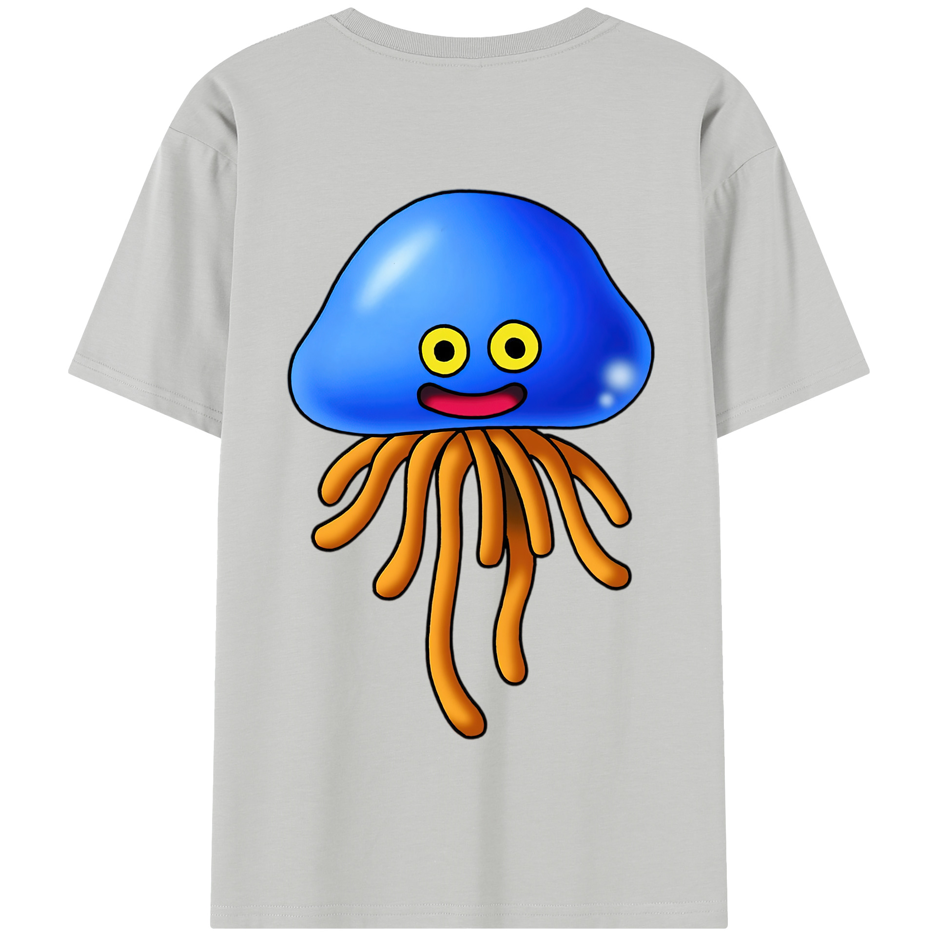 （画像用） ドラゴンクエスト Doragon Kuesuto Dragon Quest 綿100％半袖Tシャツ（背面プリント）