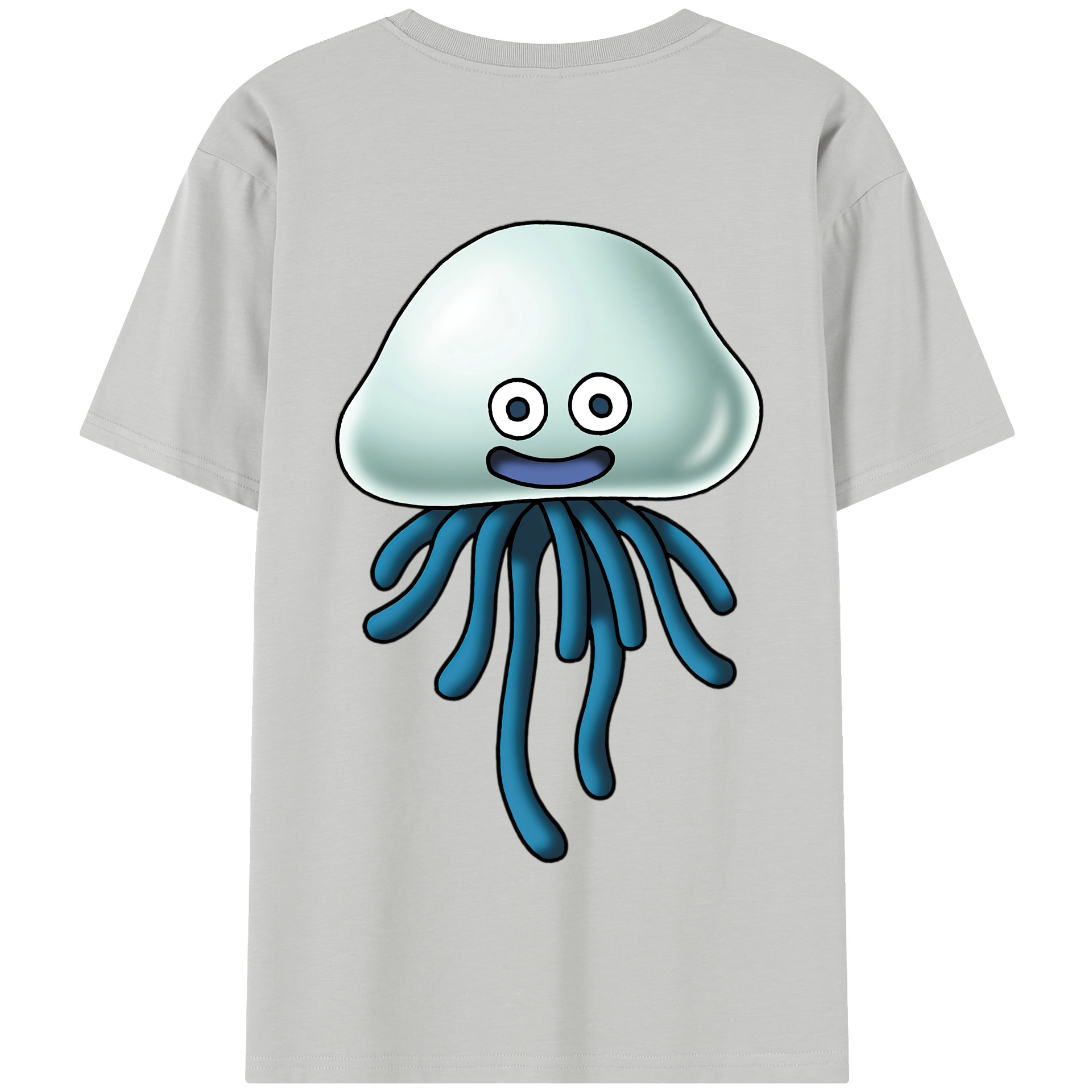 （画像用） ドラゴンクエスト Doragon Kuesuto Dragon Quest 綿100％半袖Tシャツ（背面プリント）