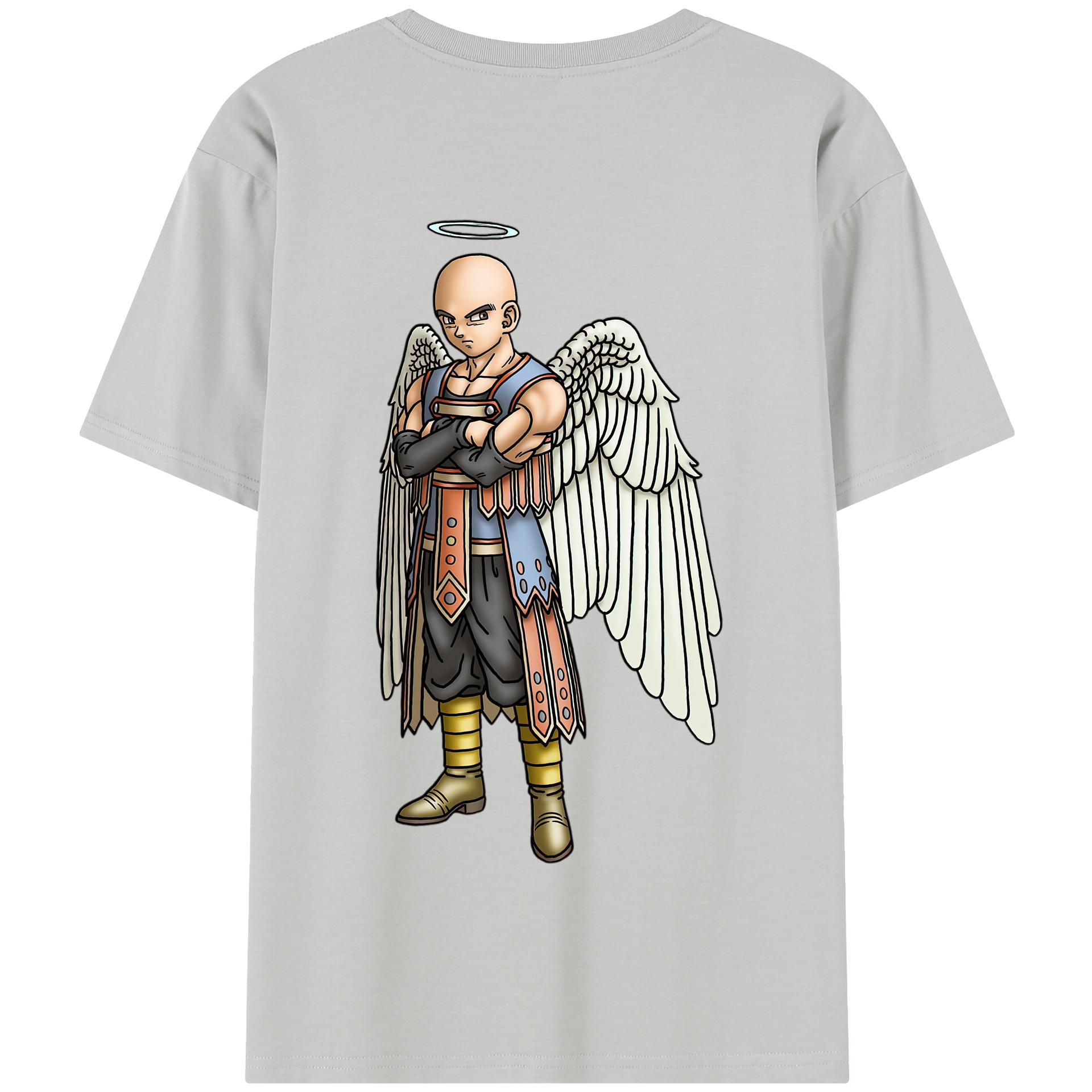 （画像用） ドラゴンクエスト Doragon Kuesuto Dragon Quest 綿100％半袖Tシャツ（背面プリント）