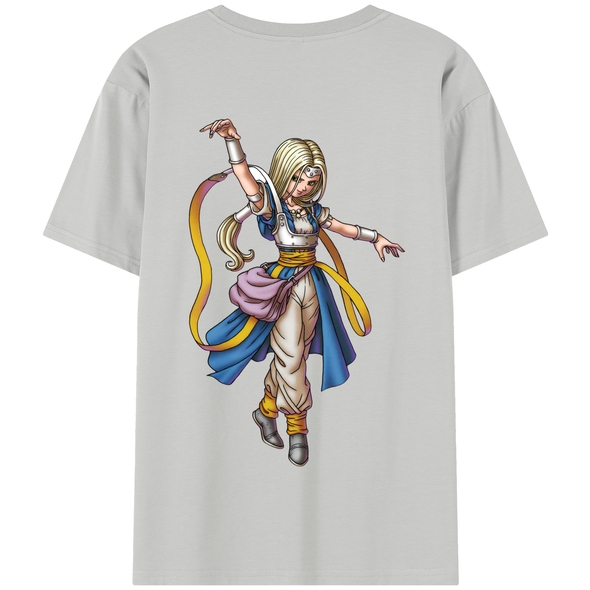 （画像用） ドラゴンクエスト Doragon Kuesuto Dragon Quest 綿100％半袖Tシャツ（背面プリント）