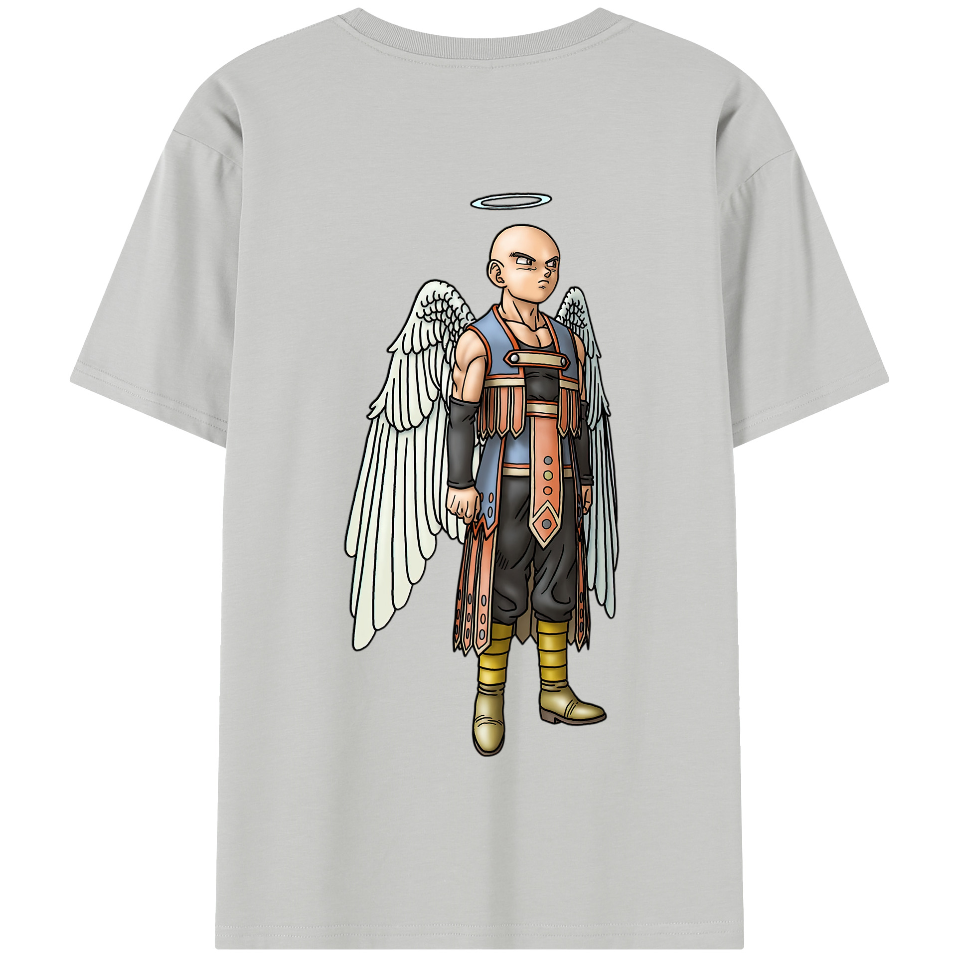 （画像用） ドラゴンクエスト Doragon Kuesuto Dragon Quest 綿100％半袖Tシャツ（背面プリント）