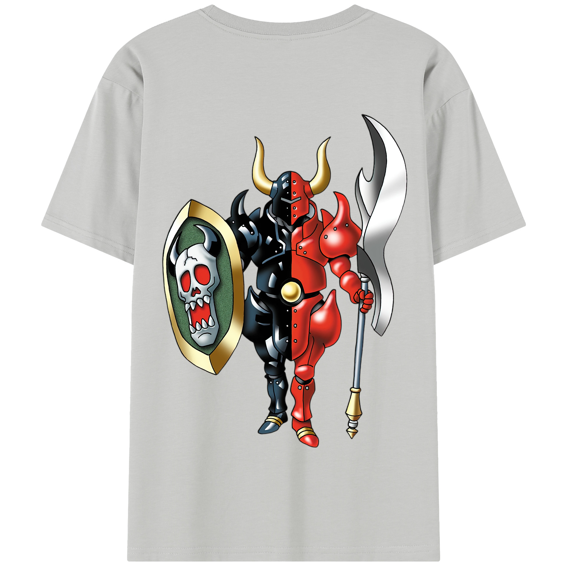 （画像用） ドラゴンクエスト Doragon Kuesuto Dragon Quest 綿100％半袖Tシャツ（背面プリント）