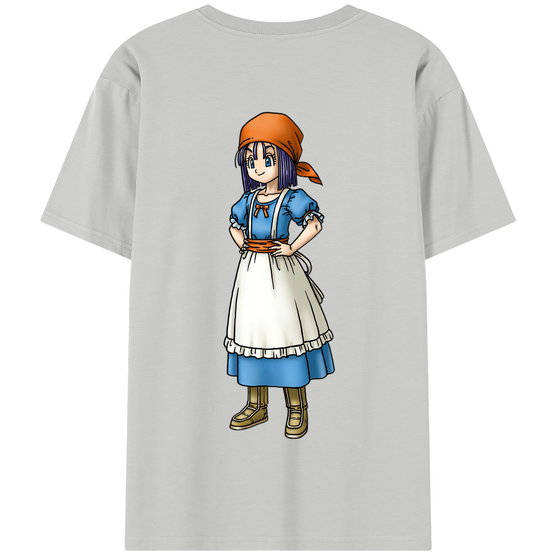（画像用） ドラゴンクエスト Doragon Kuesuto Dragon Quest 綿100％半袖Tシャツ（背面プリント）