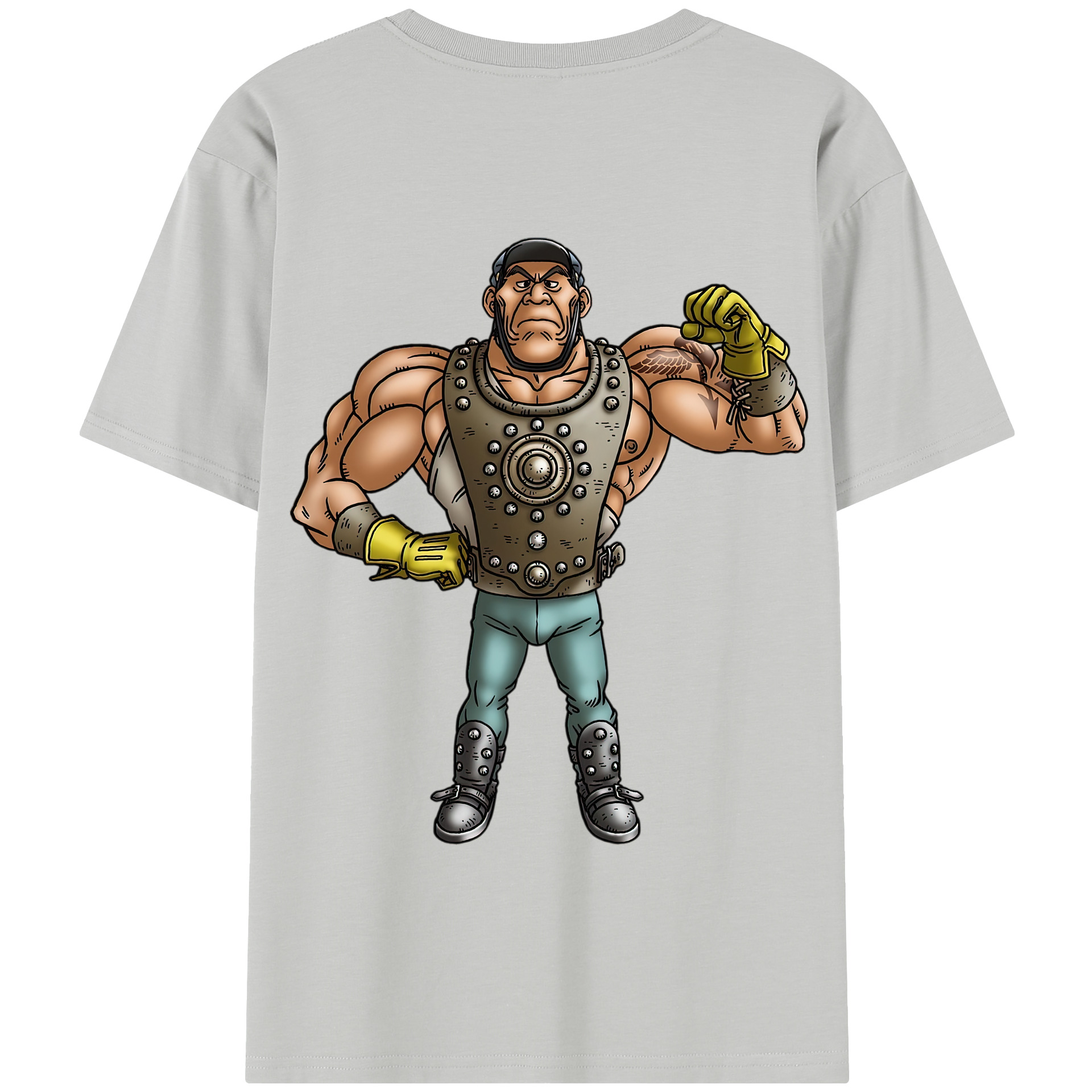 （画像用） ドラゴンクエスト Doragon Kuesuto Dragon Quest 綿100％半袖Tシャツ（背面プリント）