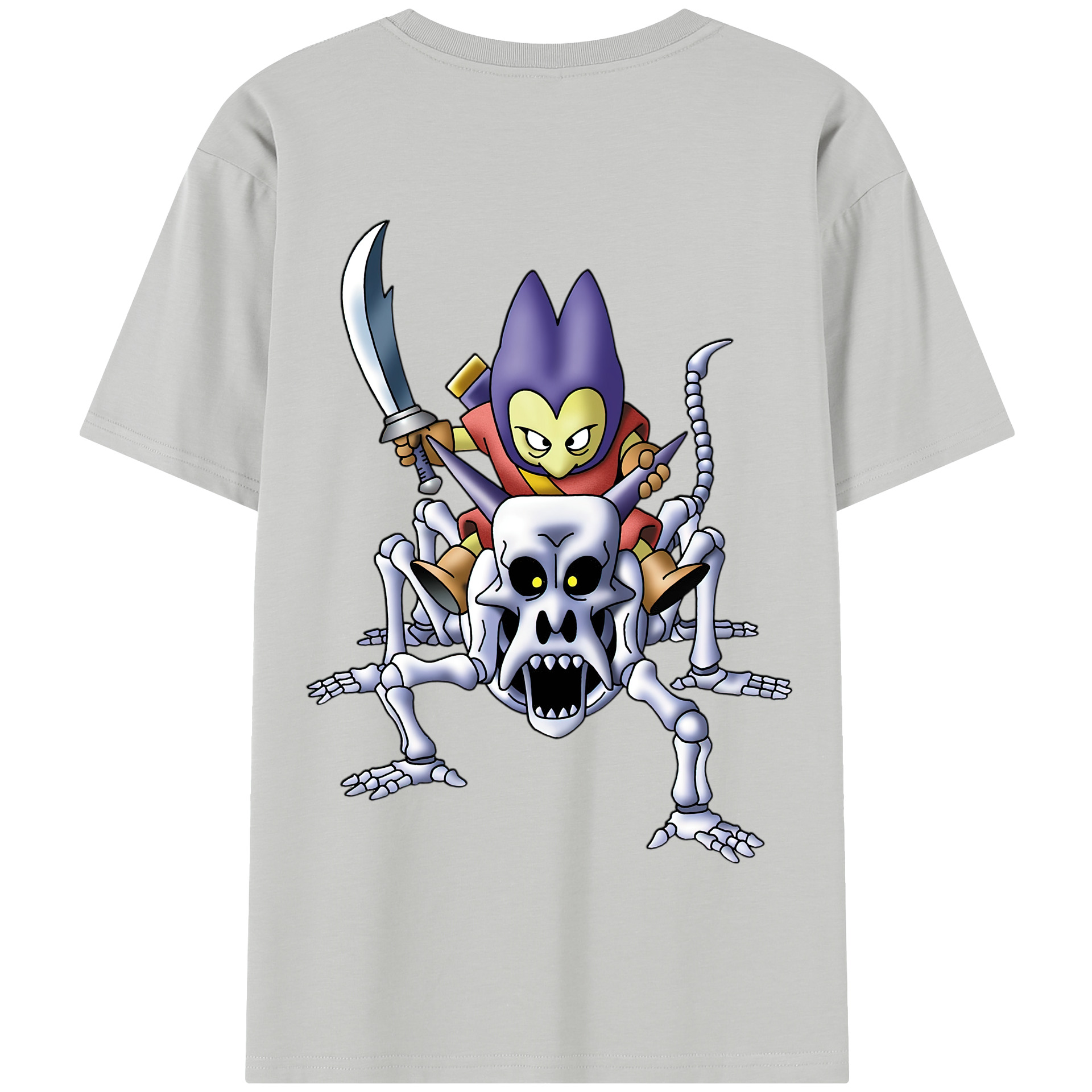 （画像用） ドラゴンクエスト Doragon Kuesuto Dragon Quest 綿100％半袖Tシャツ（背面プリント）