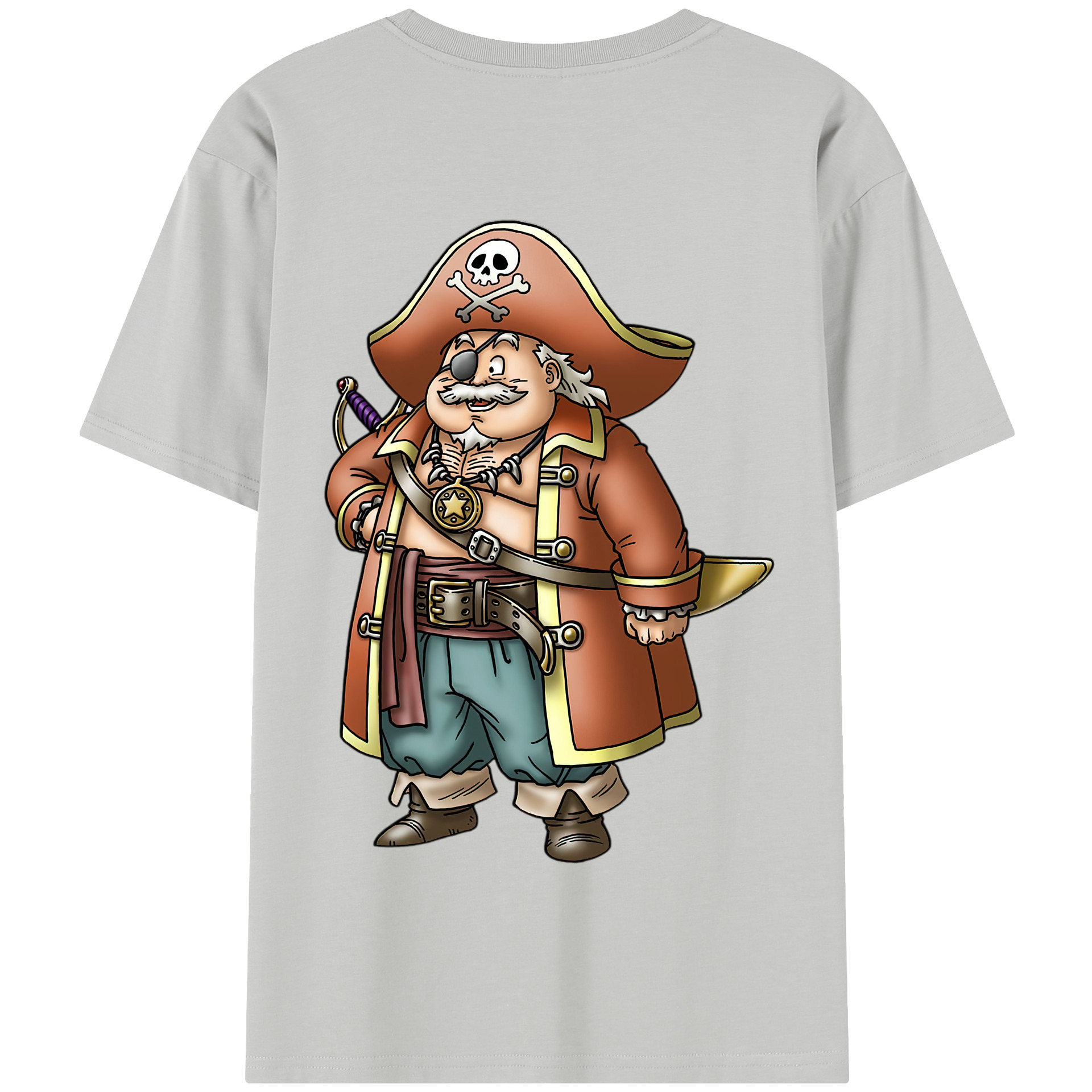 （画像用） ドラゴンクエスト Doragon Kuesuto Dragon Quest 綿100％半袖Tシャツ（背面プリント）