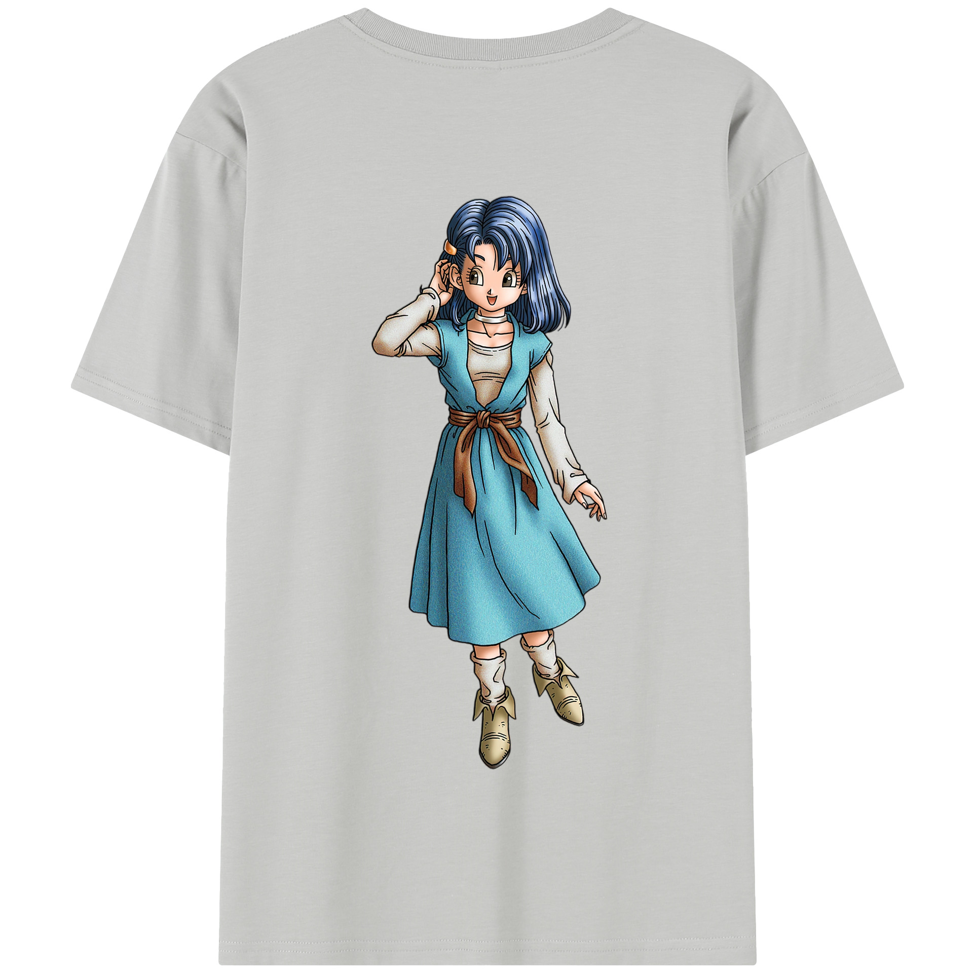 （画像用） ドラゴンクエスト Doragon Kuesuto Dragon Quest 綿100％半袖Tシャツ（背面プリント）