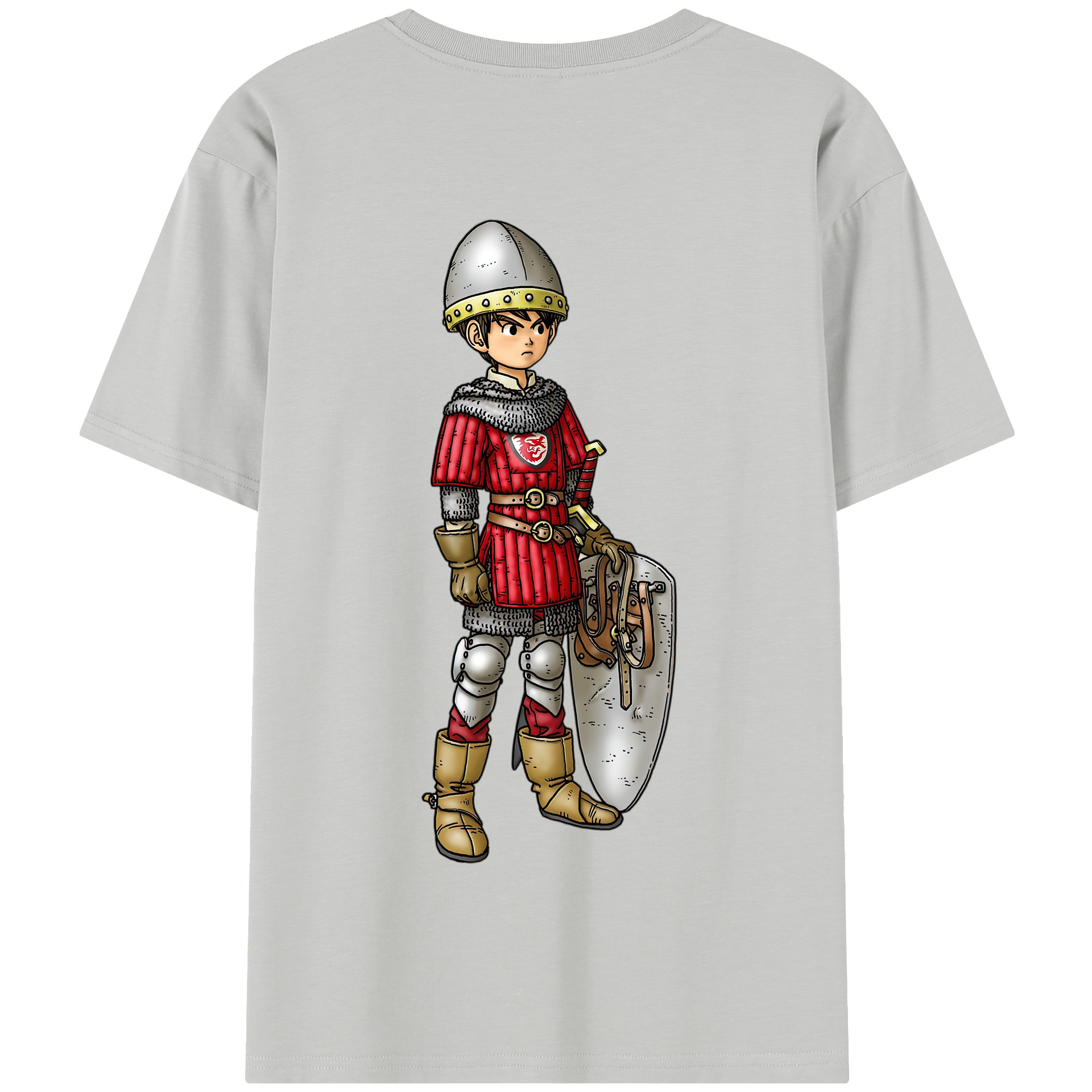 （画像用） ドラゴンクエスト Doragon Kuesuto Dragon Quest 綿100％半袖Tシャツ（背面プリント）
