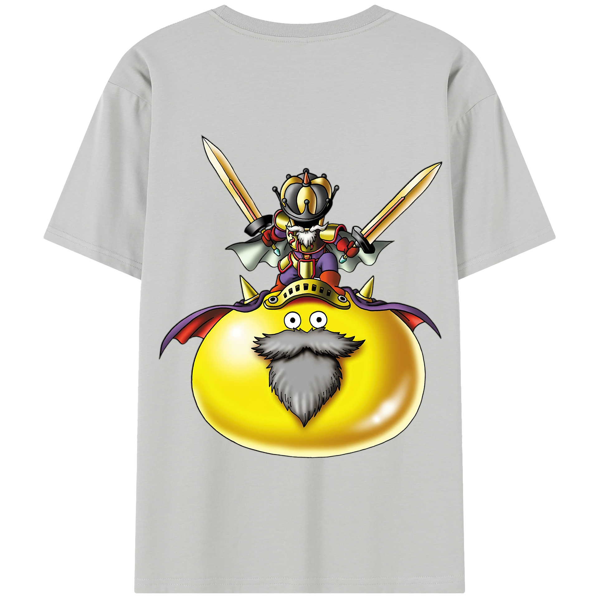 （画像用） ドラゴンクエスト Doragon Kuesuto Dragon Quest 綿100％半袖Tシャツ（背面プリント）
