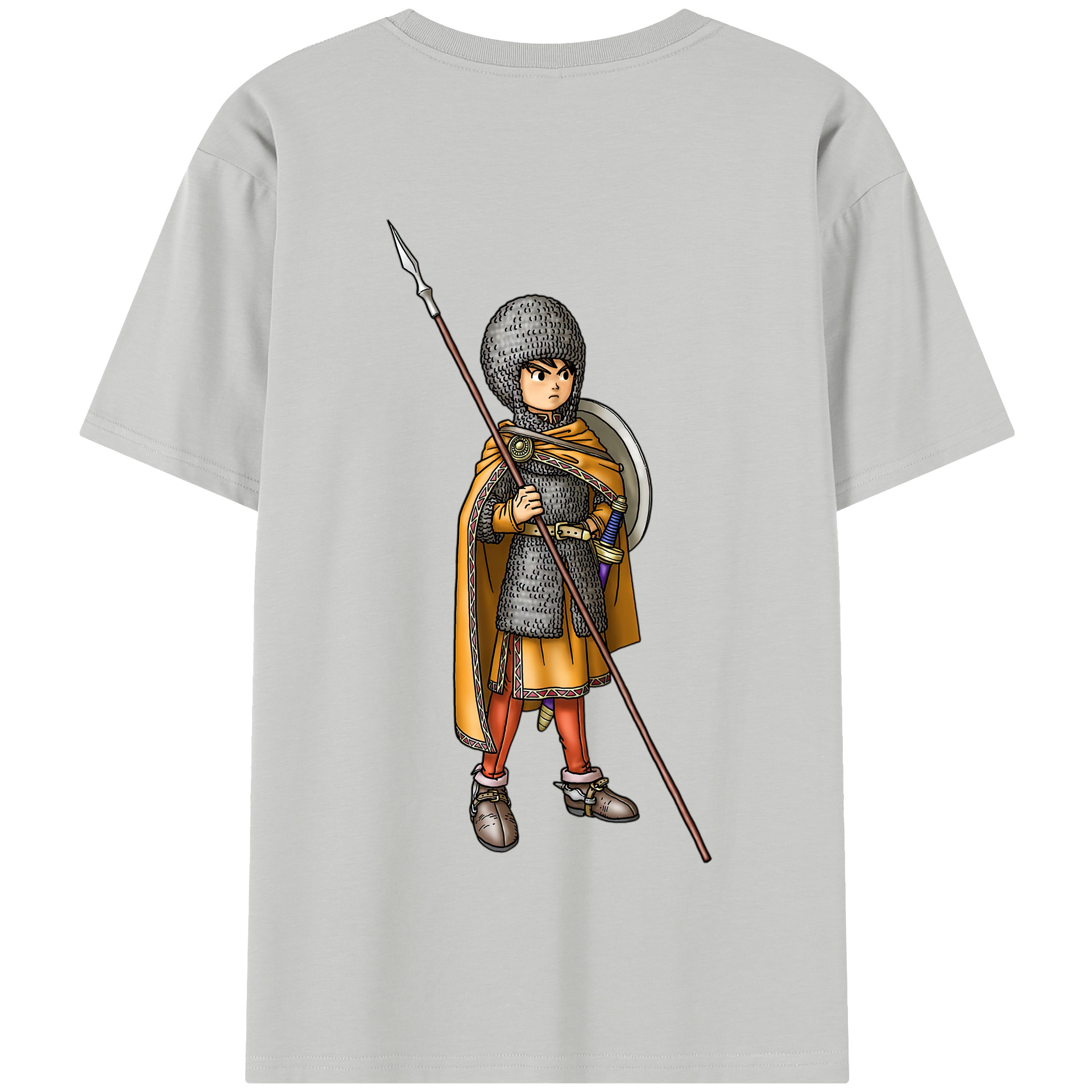 （画像用） ドラゴンクエスト Doragon Kuesuto Dragon Quest 綿100％半袖Tシャツ（背面プリント）