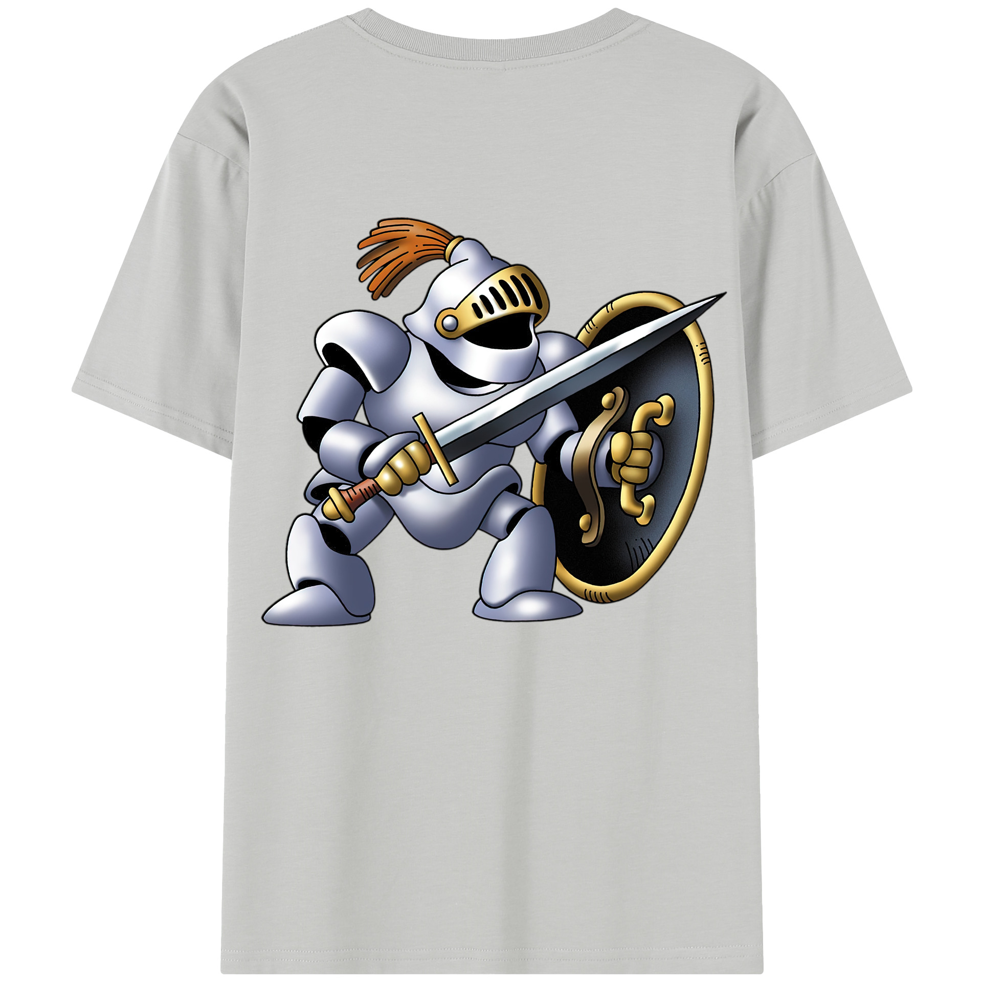（画像用） ドラゴンクエスト Doragon Kuesuto Dragon Quest 綿100％半袖Tシャツ（背面プリント）