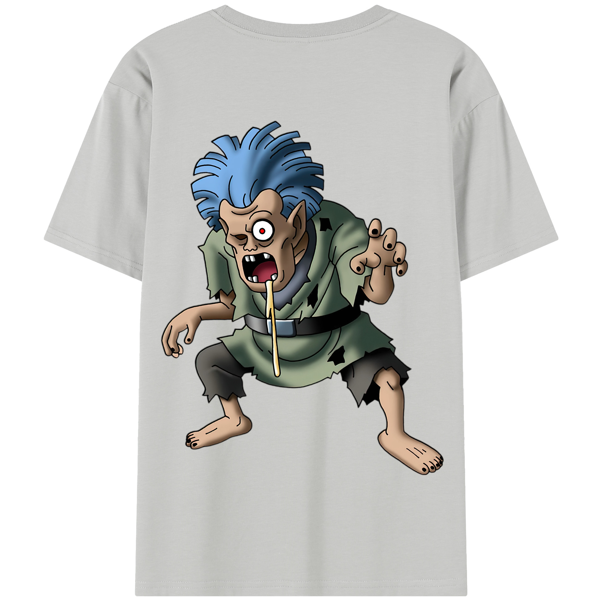 （画像用） ドラゴンクエスト Doragon Kuesuto Dragon Quest 綿100％半袖Tシャツ（背面プリント）