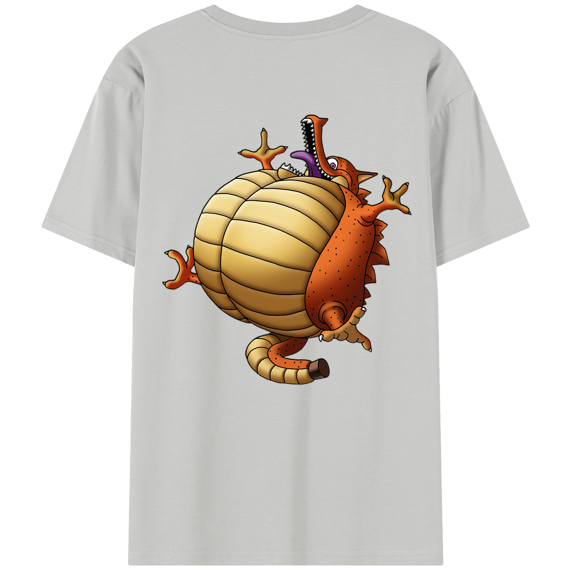 （画像用） ドラゴンクエスト Doragon Kuesuto Dragon Quest 綿100％半袖Tシャツ（背面プリント）