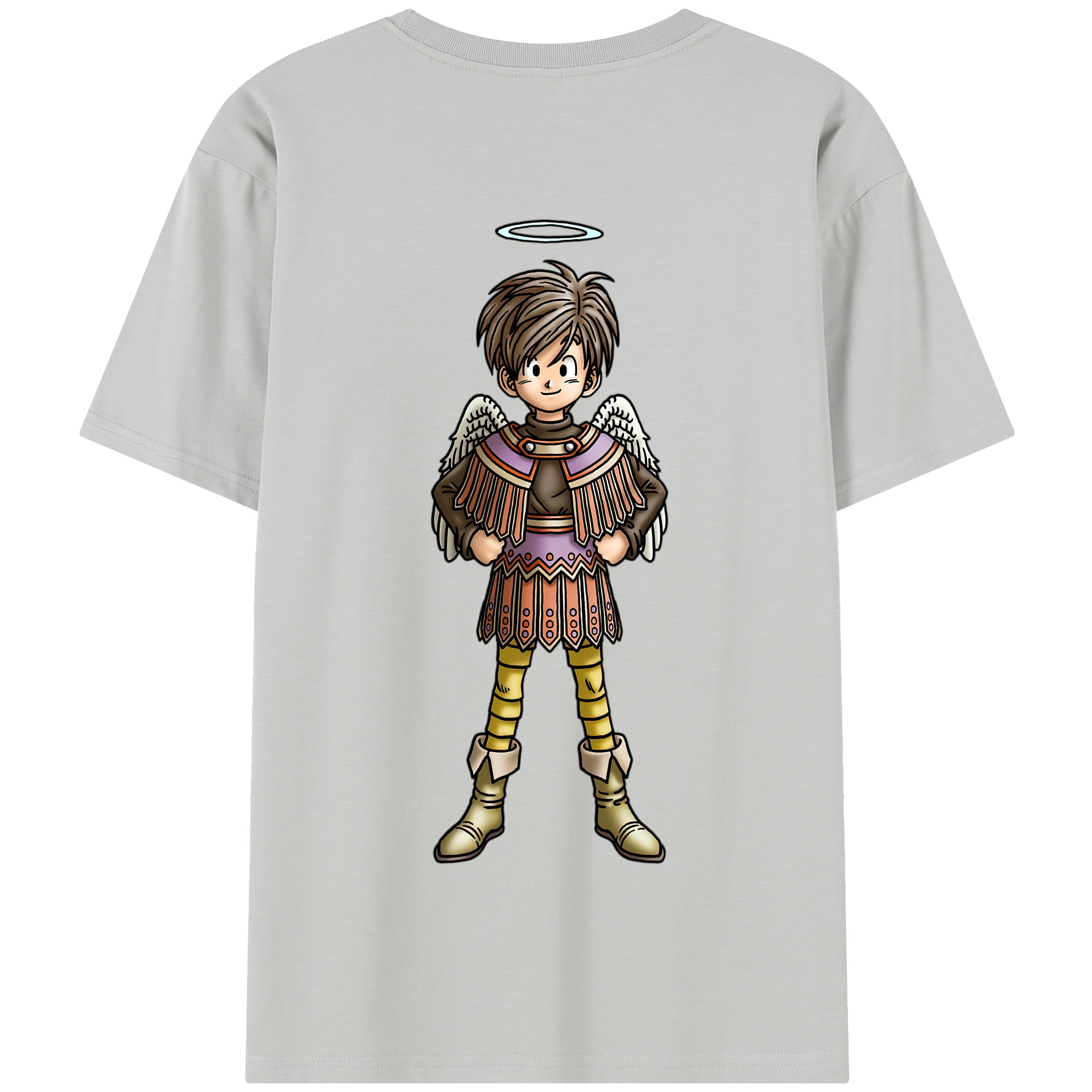 （画像用） ドラゴンクエスト Doragon Kuesuto Dragon Quest 綿100％半袖Tシャツ（背面プリント）