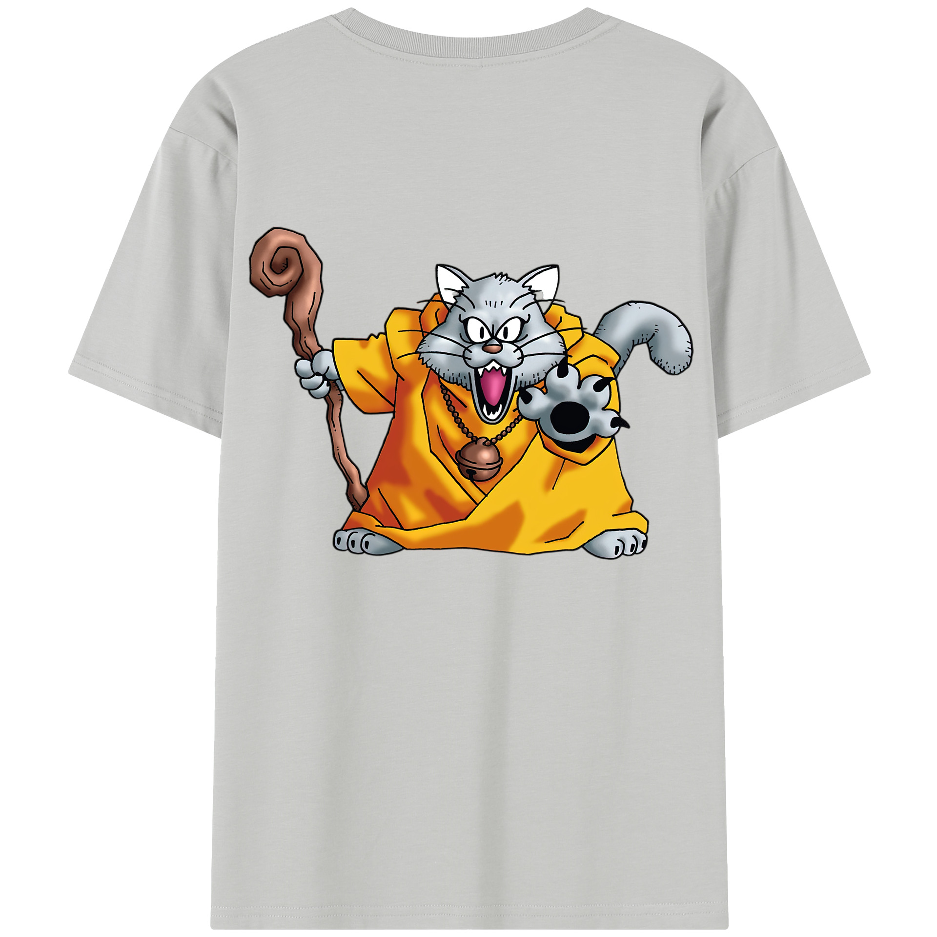 （画像用） ドラゴンクエスト Doragon Kuesuto Dragon Quest 綿100％半袖Tシャツ（背面プリント）