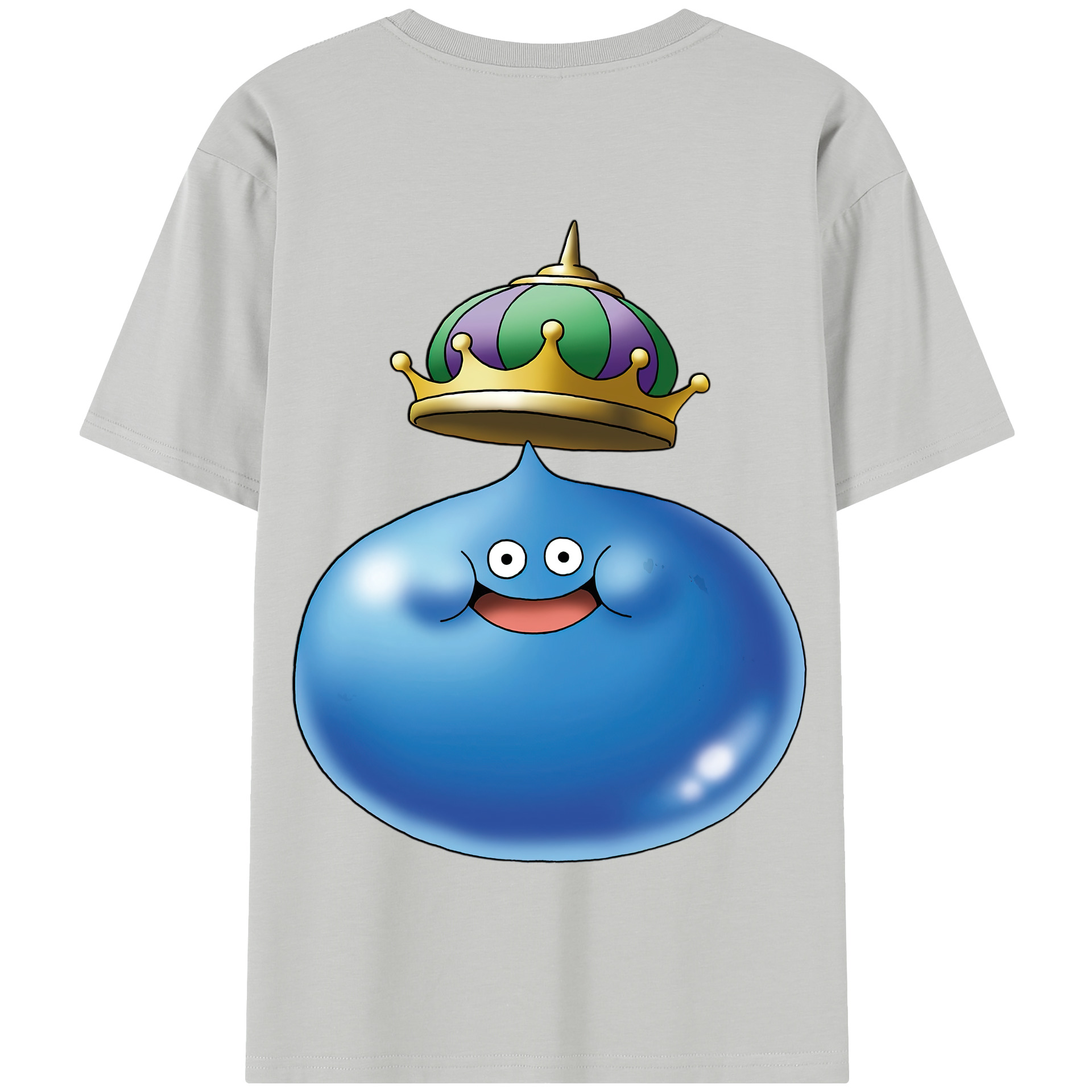 （画像用） ドラゴンクエスト Doragon Kuesuto Dragon Quest 綿100％半袖Tシャツ（背面プリント）