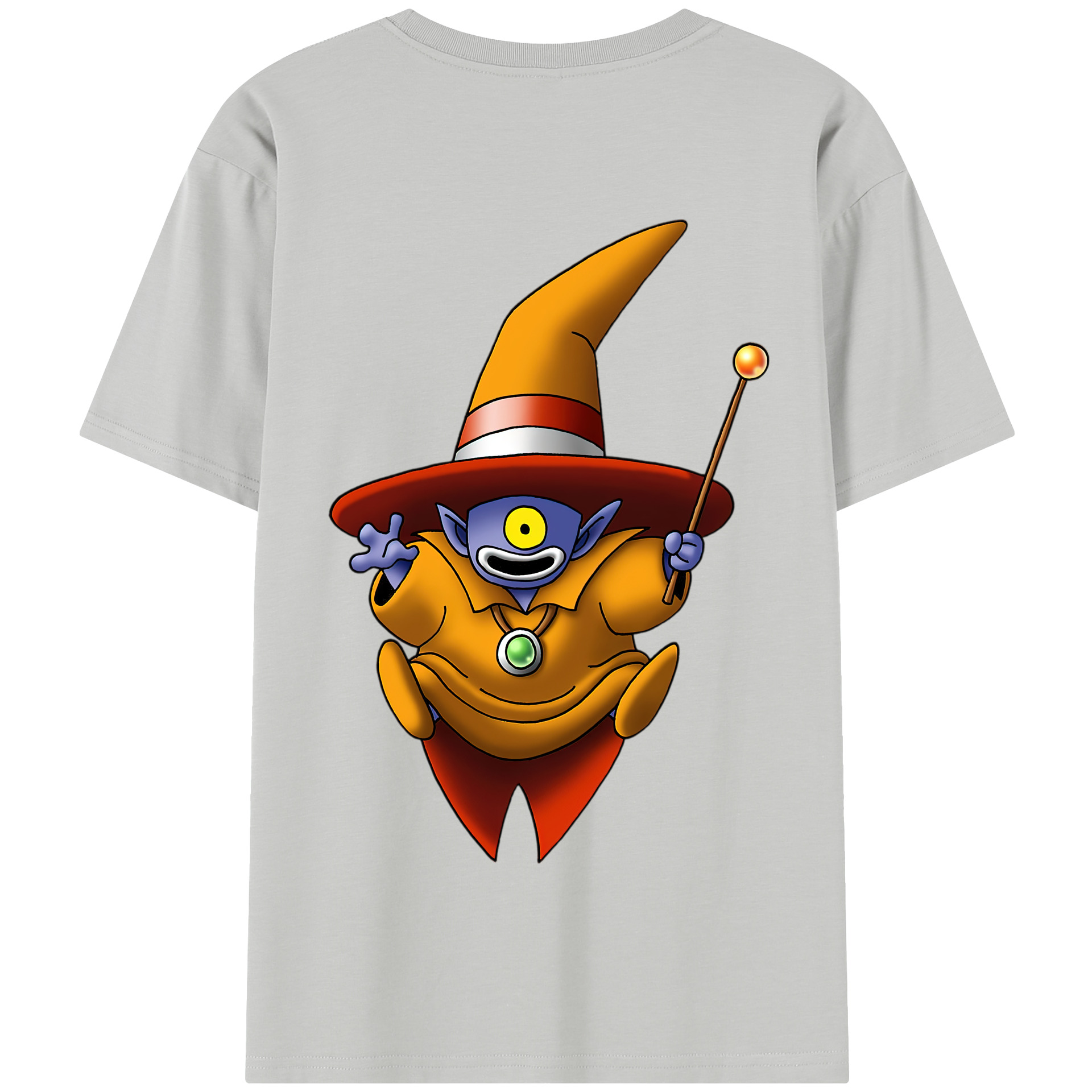 （画像用） ドラゴンクエスト Doragon Kuesuto Dragon Quest 綿100％半袖Tシャツ（背面プリント）