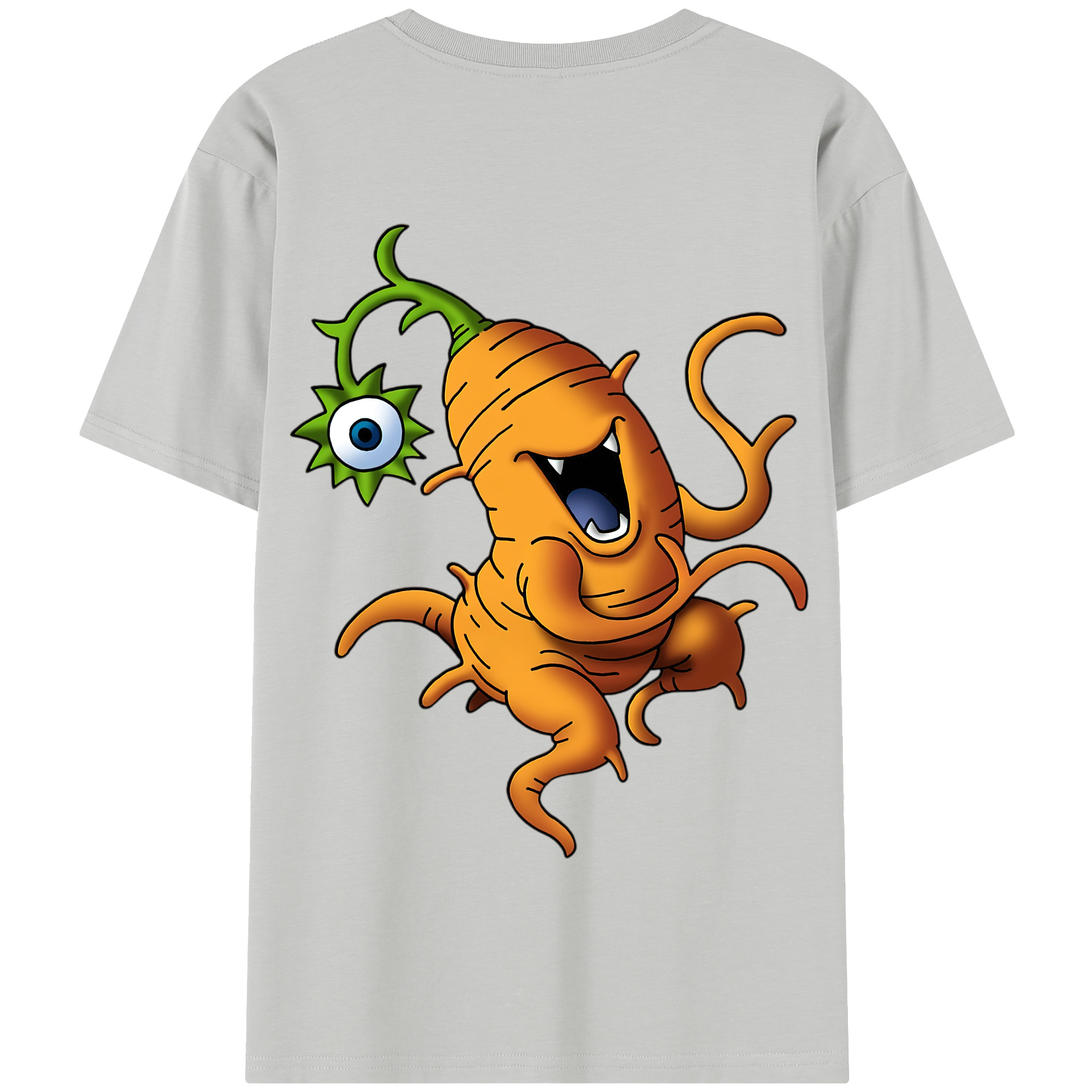 （画像用） ドラゴンクエスト Doragon Kuesuto Dragon Quest 綿100％半袖Tシャツ（背面プリント）
