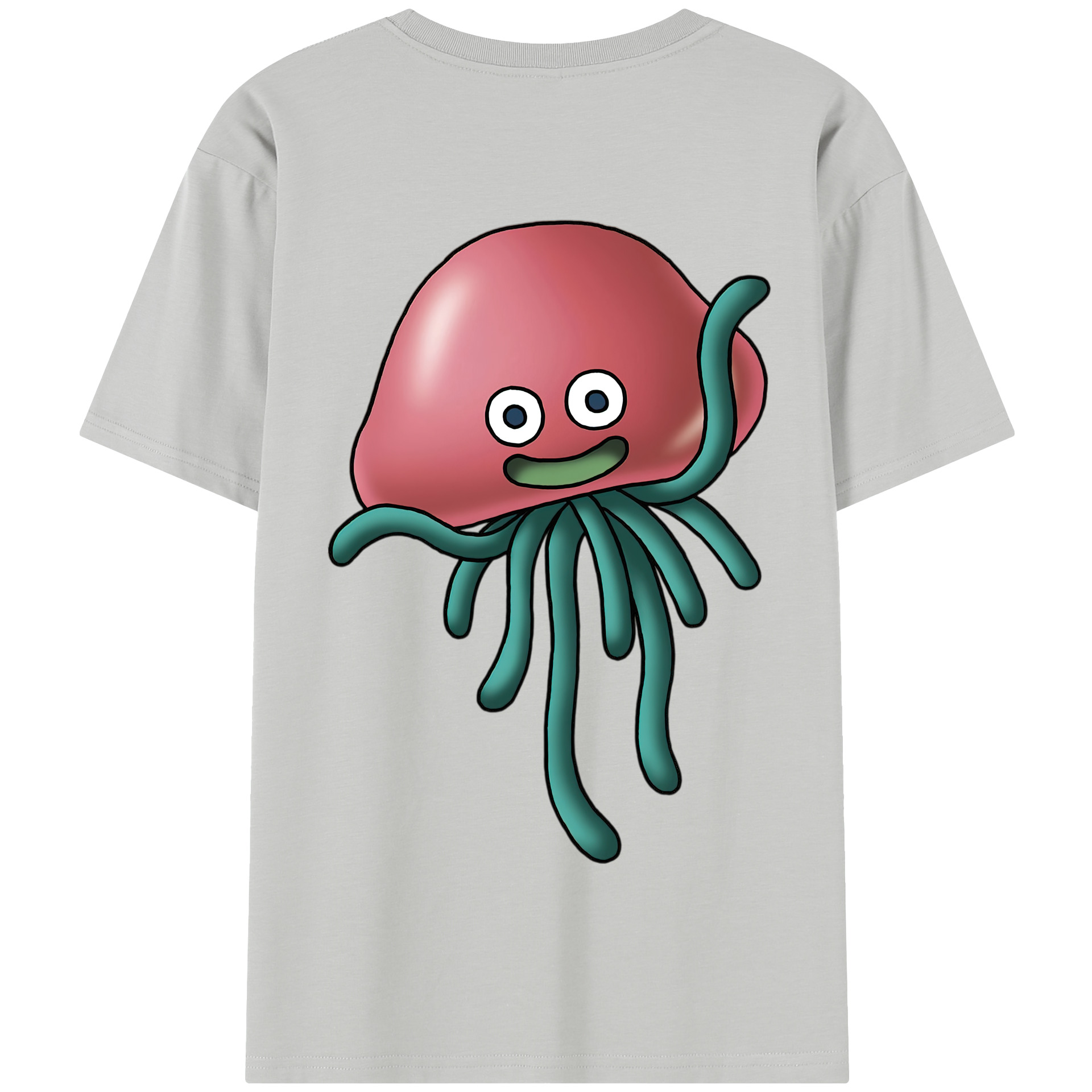 （画像用） ドラゴンクエスト Doragon Kuesuto Dragon Quest 綿100％半袖Tシャツ（背面プリント）