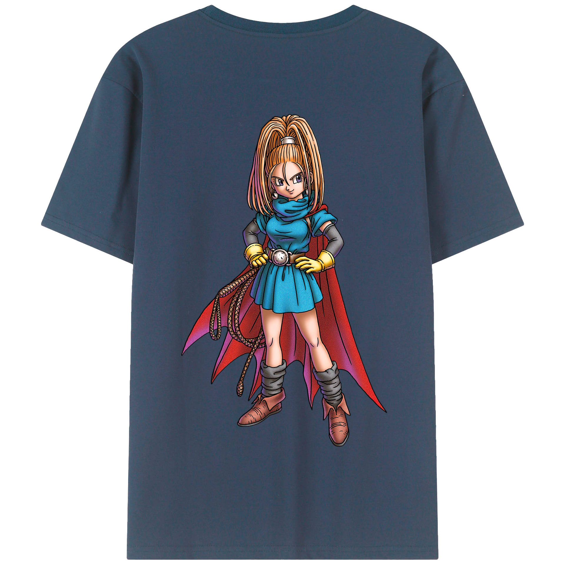 （画像用） ドラゴンクエスト Doragon Kuesuto Dragon Quest 綿100％半袖Tシャツ（背面プリント）