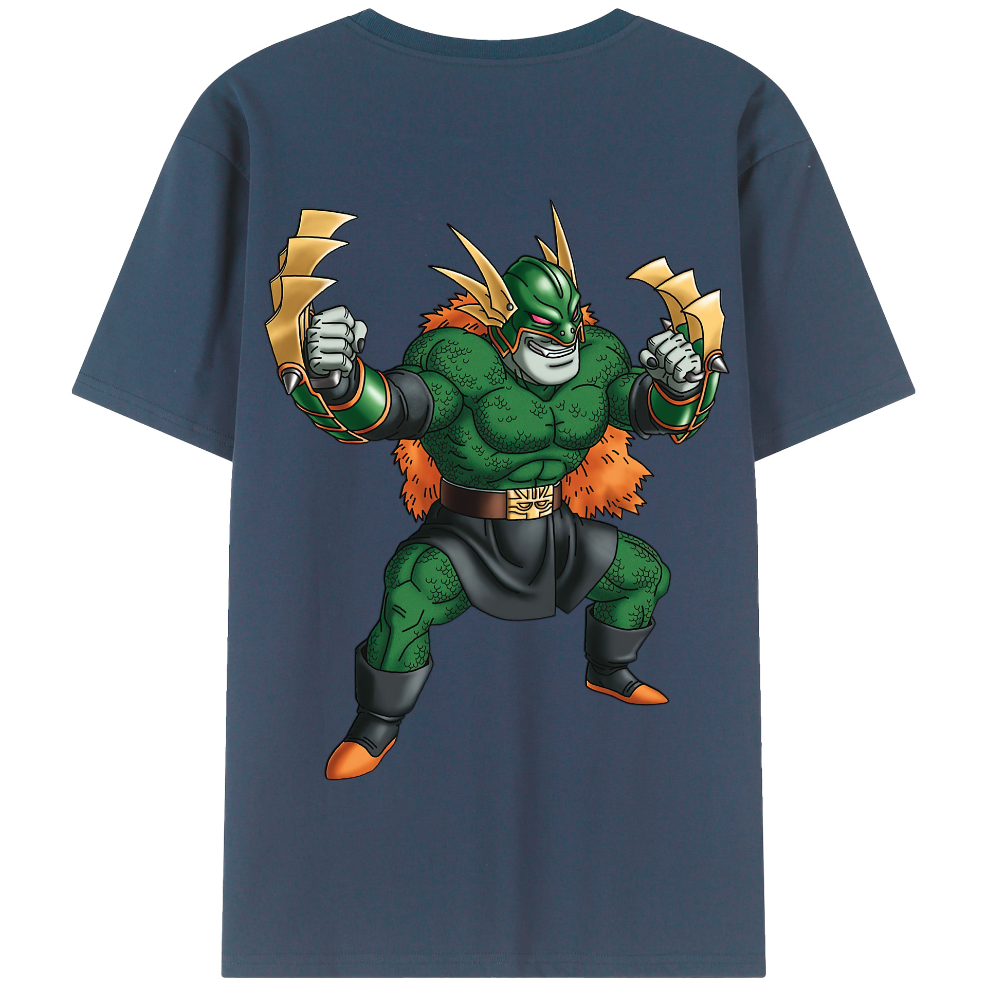 （画像用） ドラゴンクエスト Doragon Kuesuto Dragon Quest 綿100％半袖Tシャツ（背面プリント）