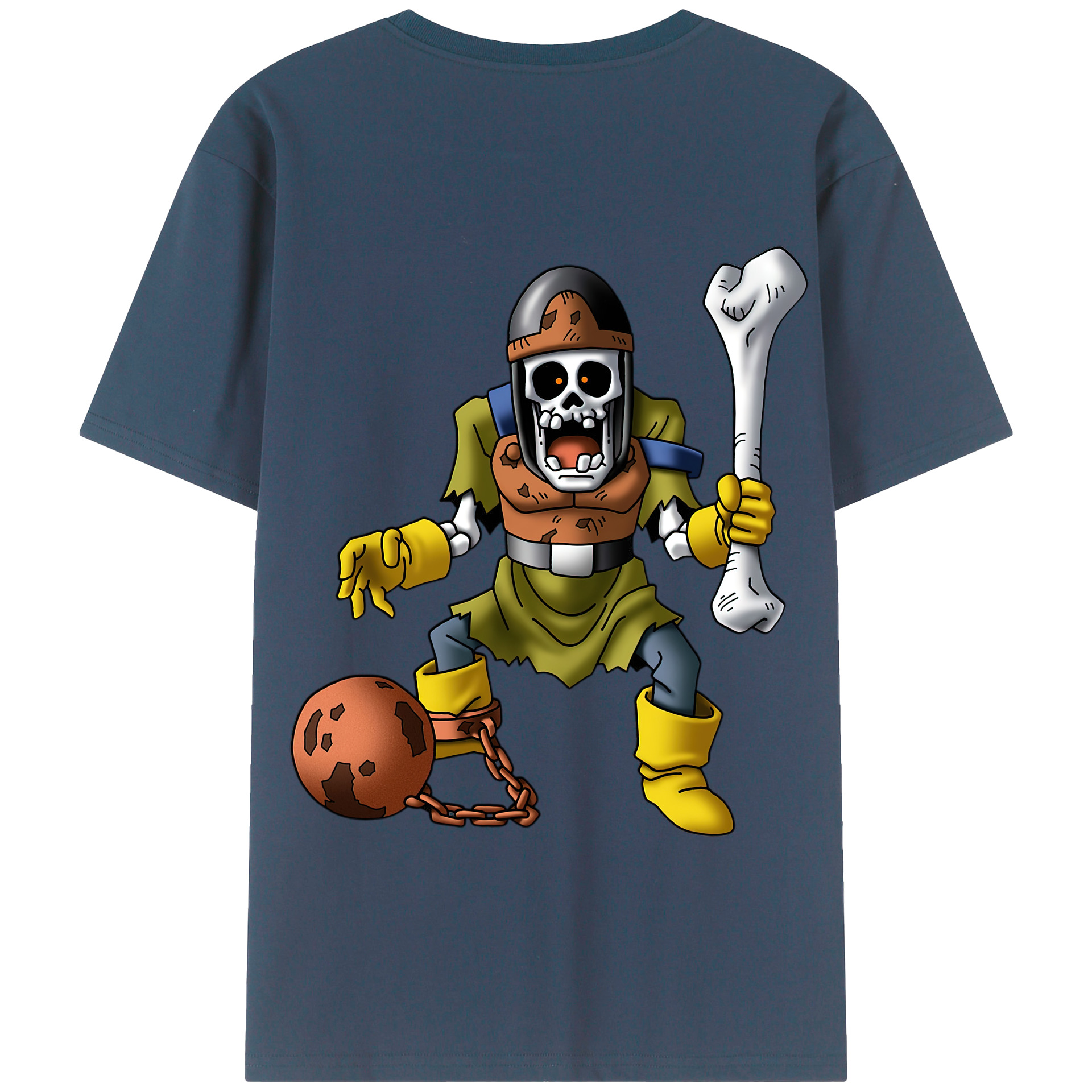 （画像用） ドラゴンクエスト Doragon Kuesuto Dragon Quest 綿100％半袖Tシャツ（背面プリント）