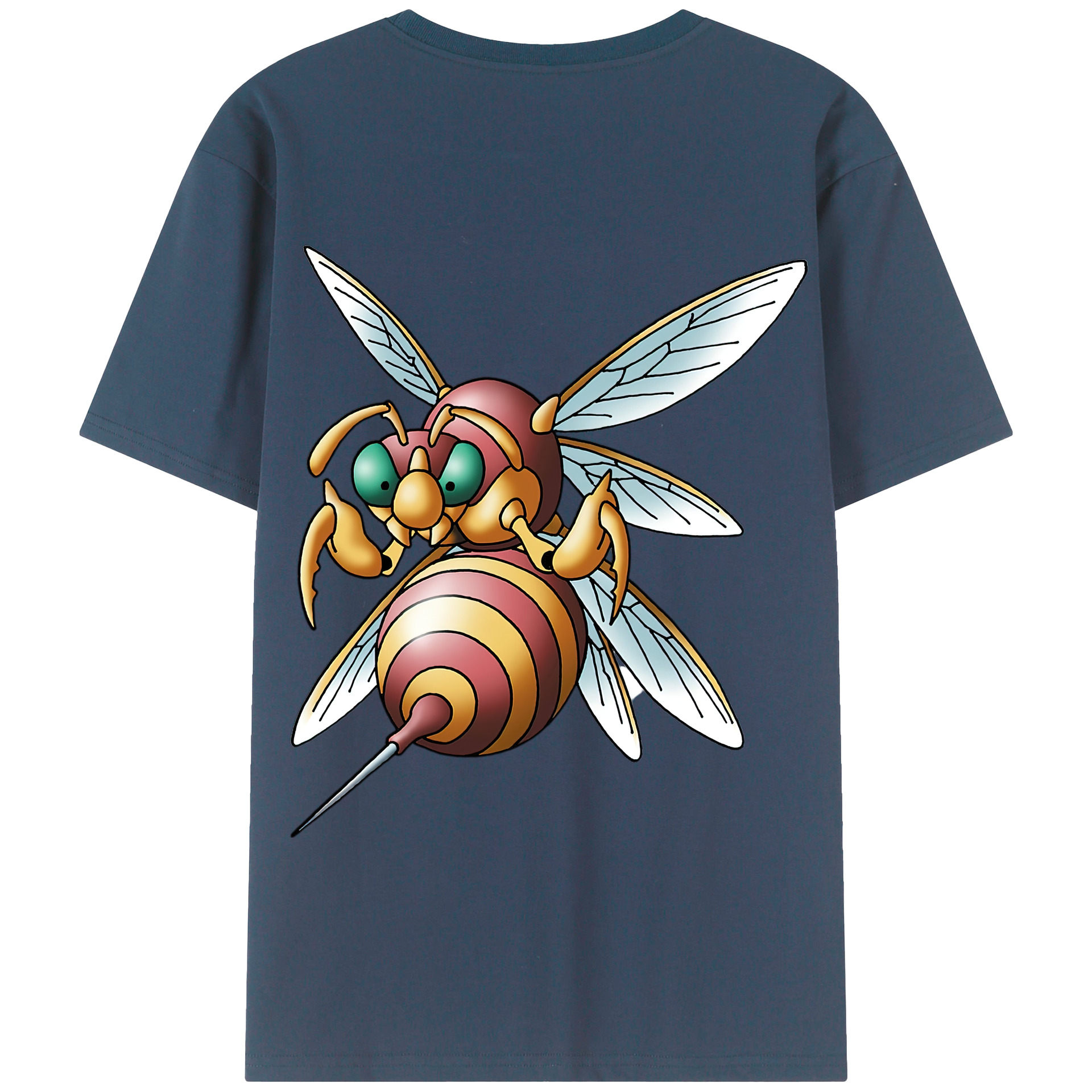 （画像用） ドラゴンクエスト Doragon Kuesuto Dragon Quest 綿100％半袖Tシャツ（背面プリント）