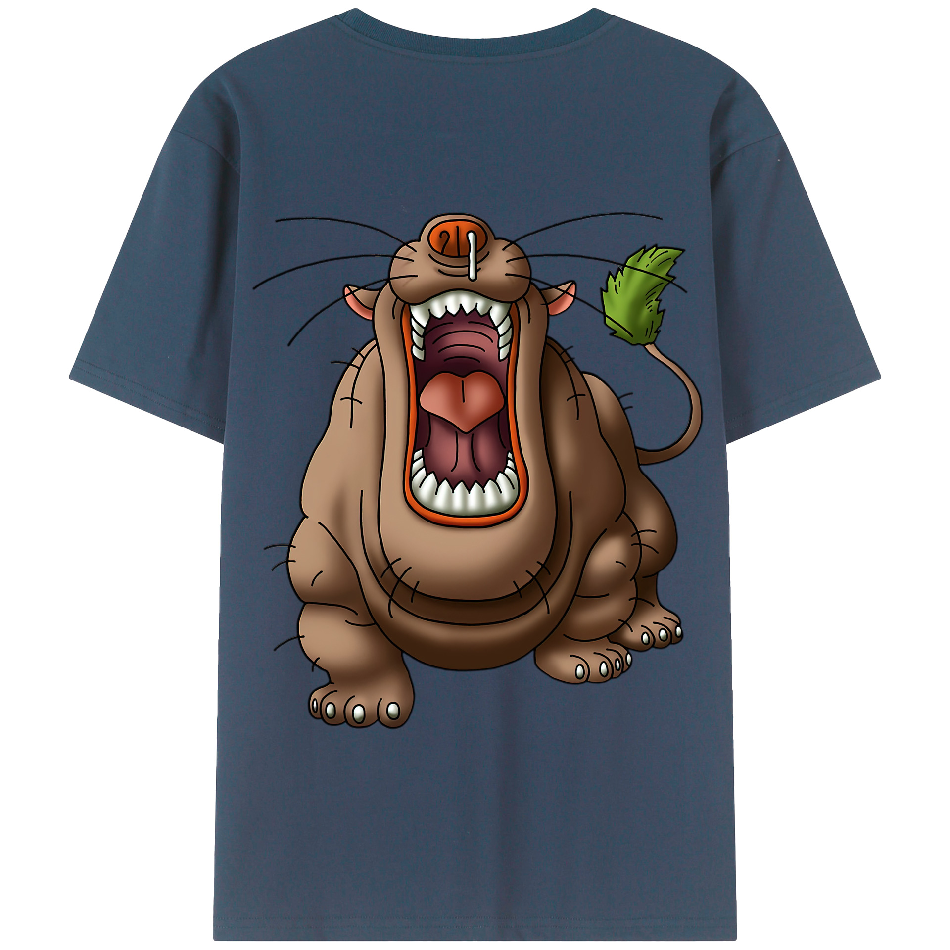 （画像用） ドラゴンクエスト Doragon Kuesuto Dragon Quest 綿100％半袖Tシャツ（背面プリント）