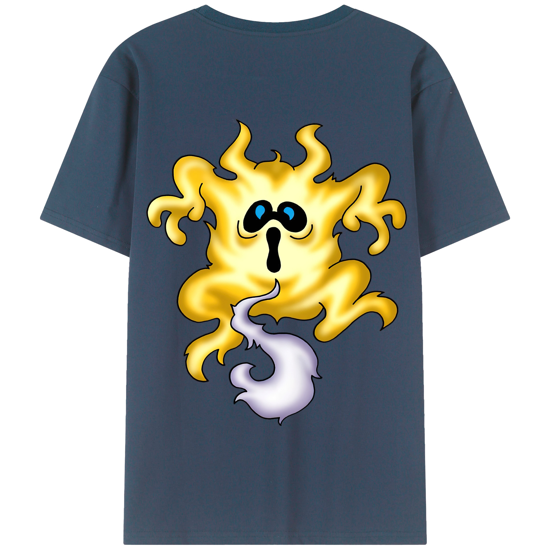 （画像用） ドラゴンクエスト Doragon Kuesuto Dragon Quest 綿100％半袖Tシャツ（背面プリント）