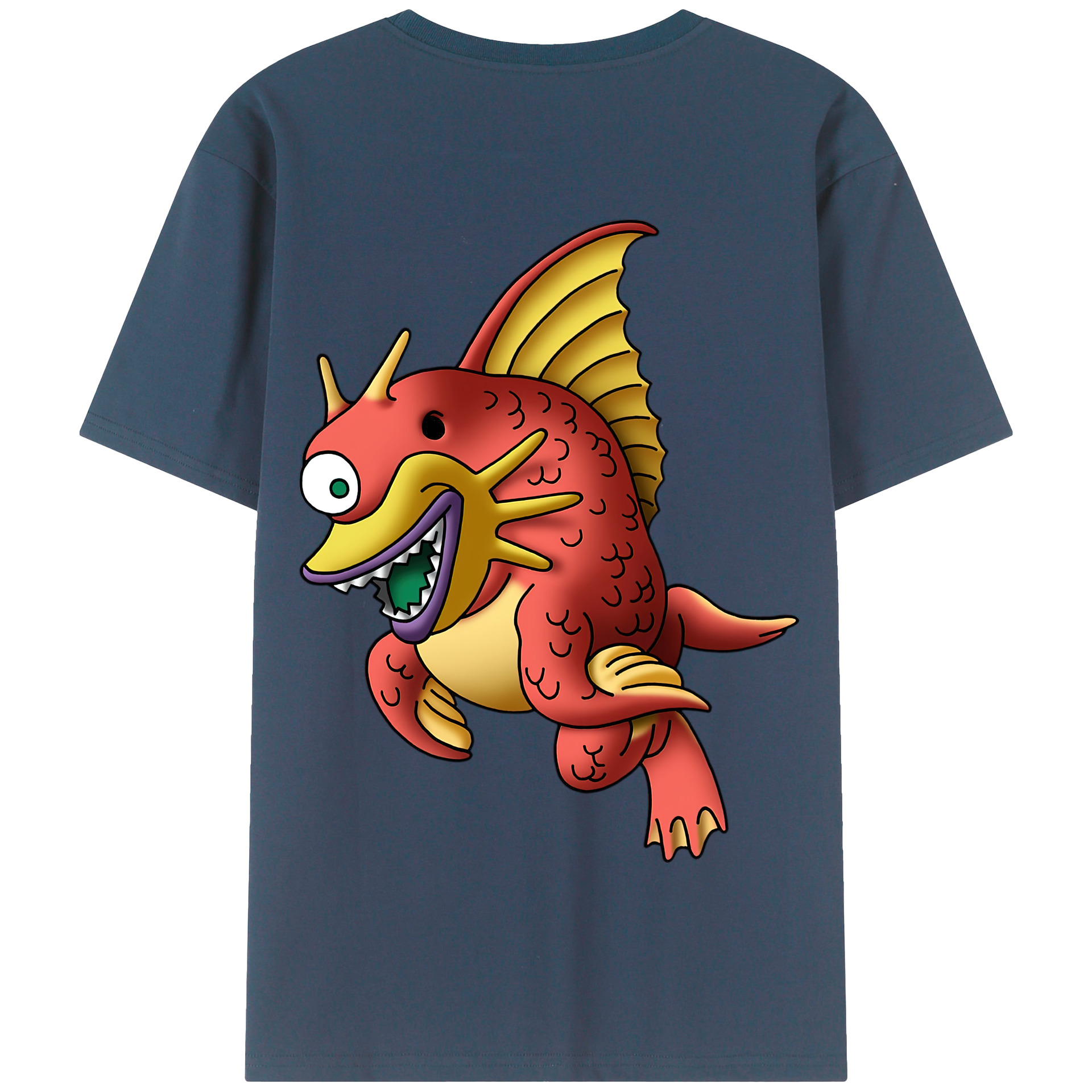 （画像用） ドラゴンクエスト Doragon Kuesuto Dragon Quest 綿100％半袖Tシャツ（背面プリント）