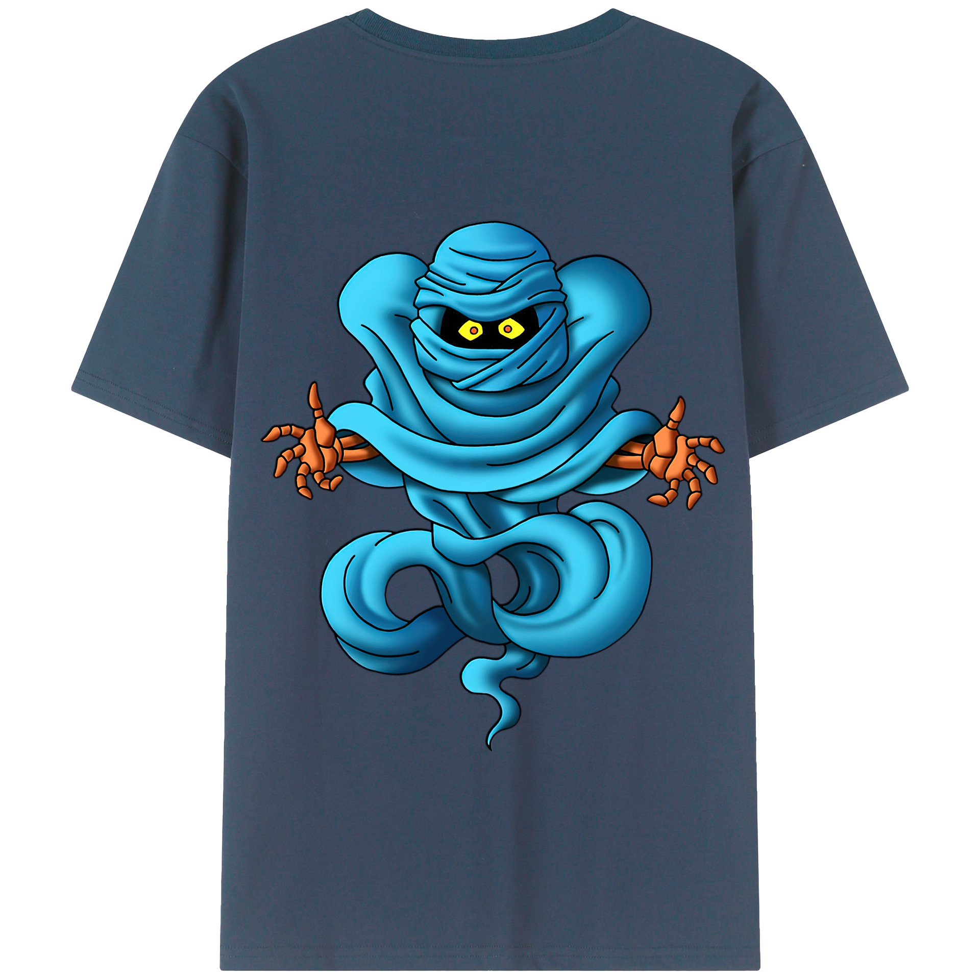 （画像用） ドラゴンクエスト Doragon Kuesuto Dragon Quest 綿100％半袖Tシャツ（背面プリント）