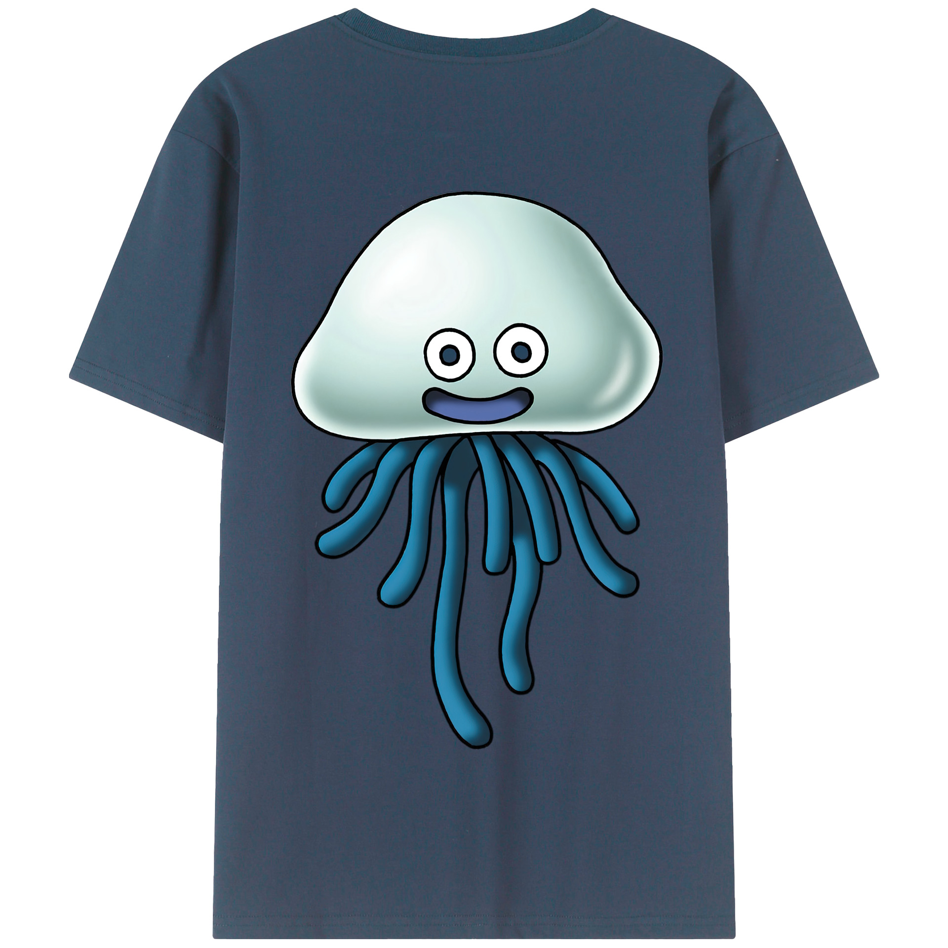（画像用） ドラゴンクエスト Doragon Kuesuto Dragon Quest 綿100％半袖Tシャツ（背面プリント）