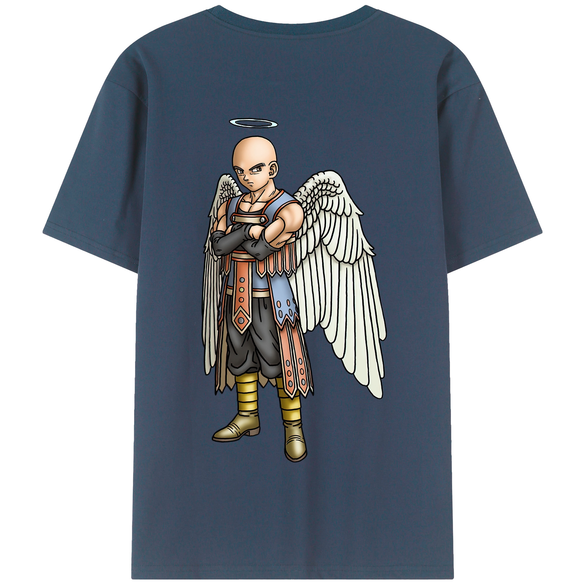 （画像用） ドラゴンクエスト Doragon Kuesuto Dragon Quest 綿100％半袖Tシャツ（背面プリント）