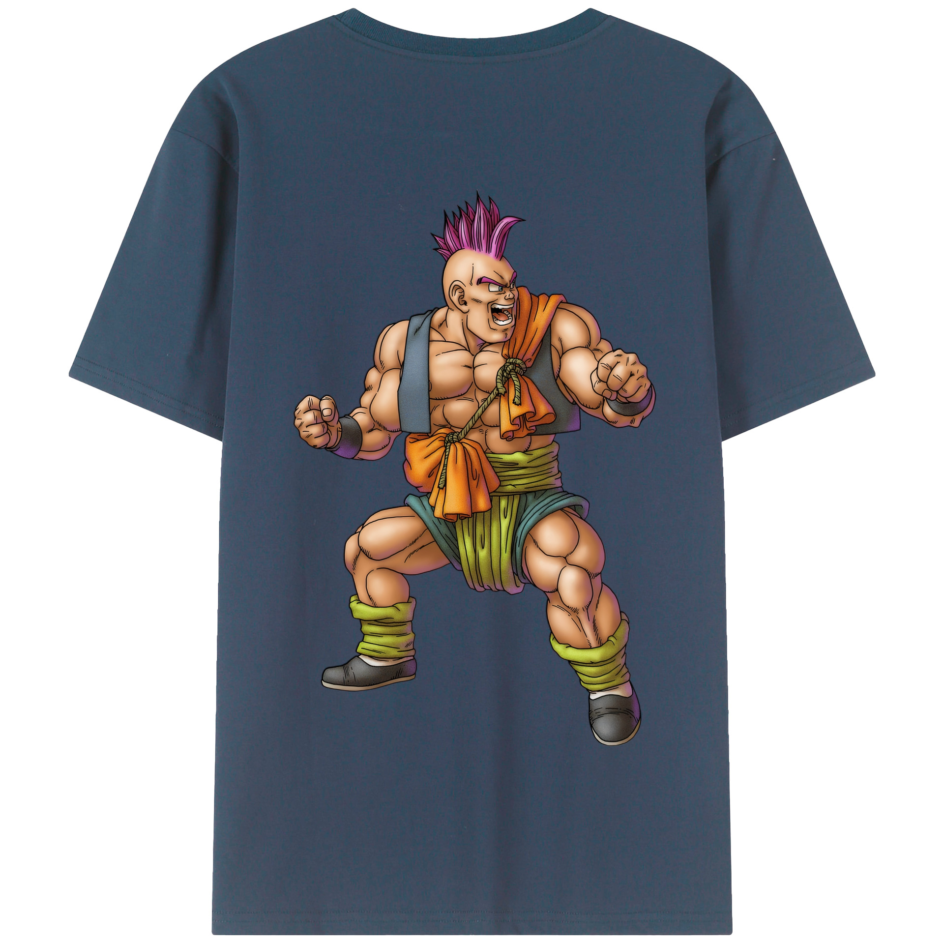 （画像用） ドラゴンクエスト Doragon Kuesuto Dragon Quest 綿100％半袖Tシャツ（背面プリント）