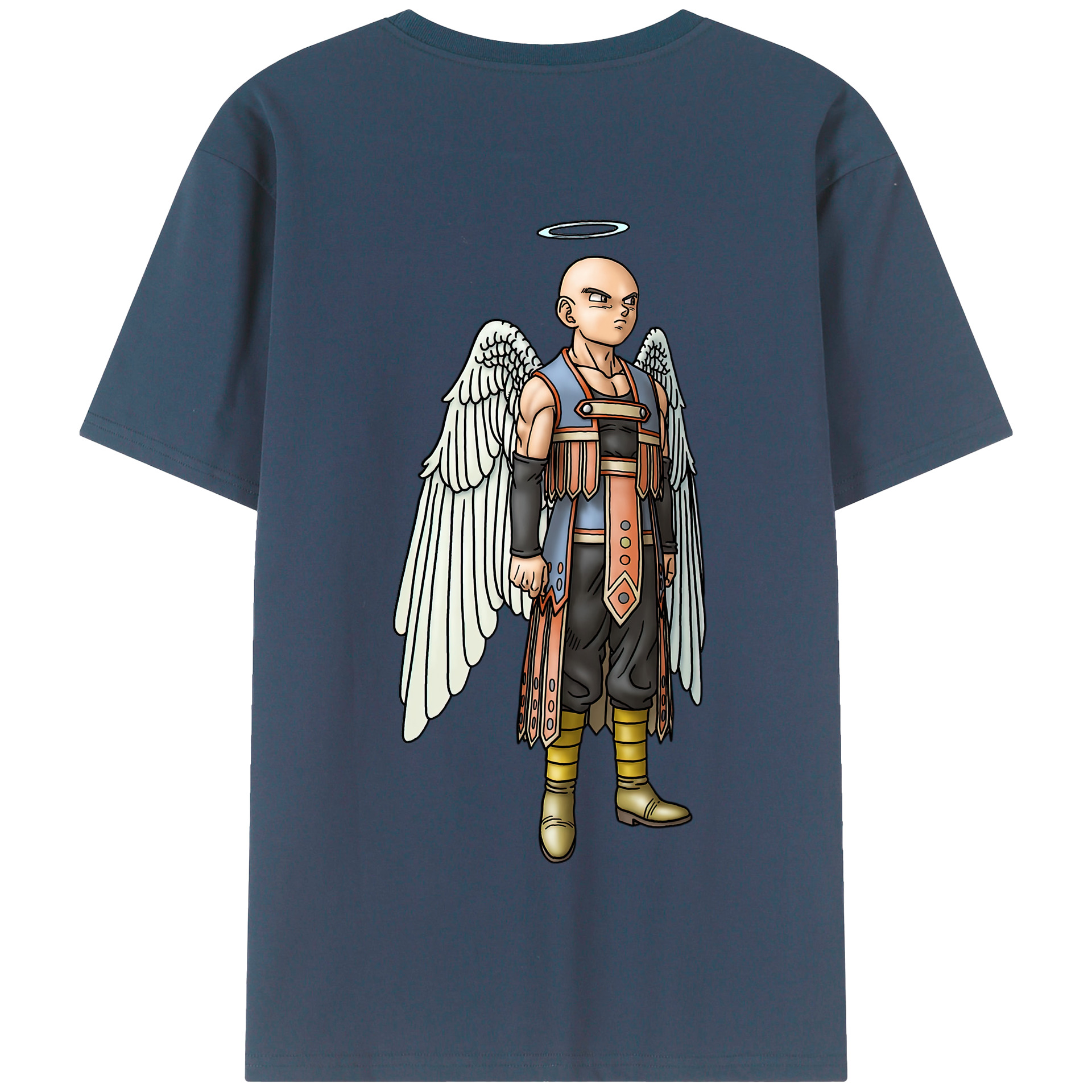 （画像用） ドラゴンクエスト Doragon Kuesuto Dragon Quest 綿100％半袖Tシャツ（背面プリント）