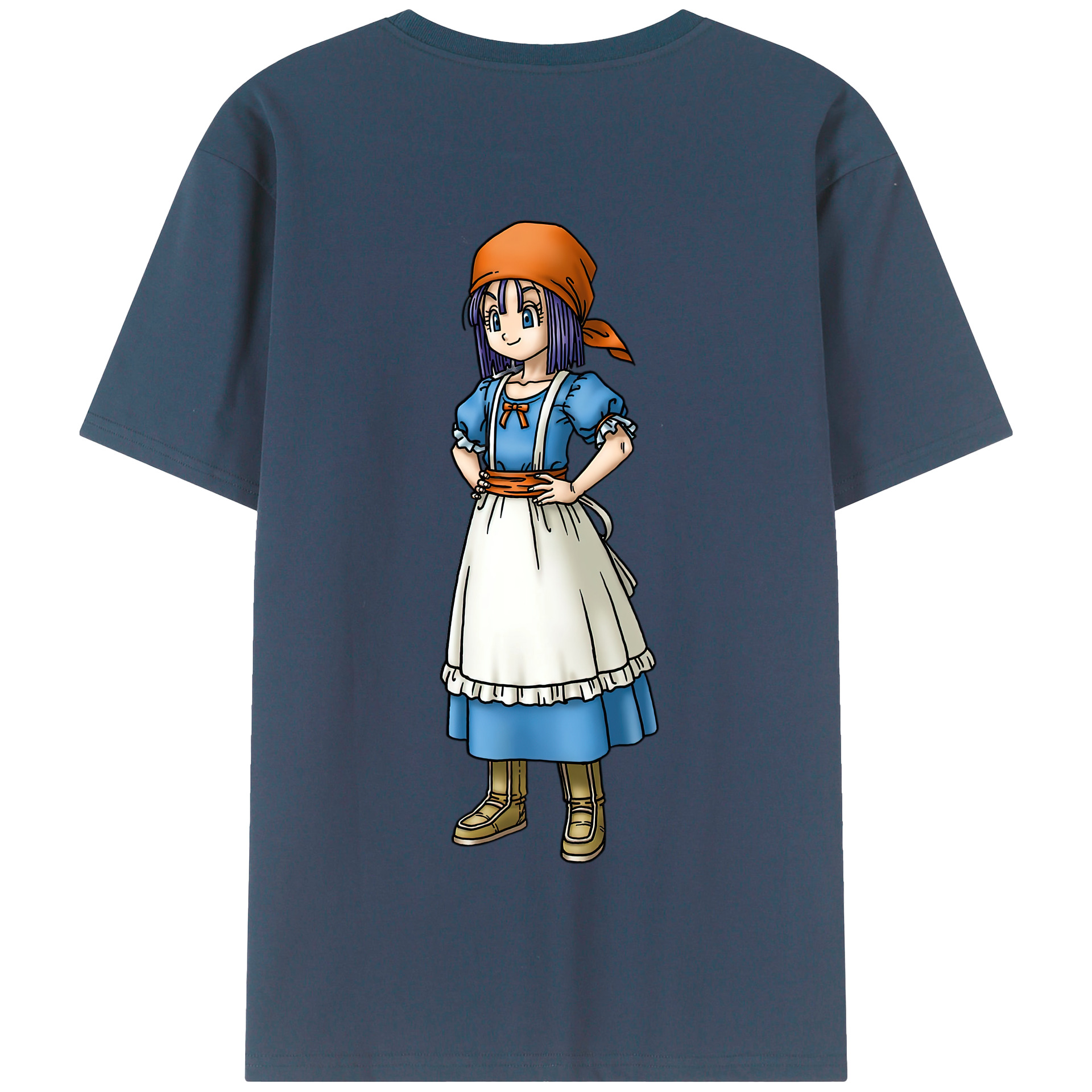 （画像用） ドラゴンクエスト Doragon Kuesuto Dragon Quest 綿100％半袖Tシャツ（背面プリント）