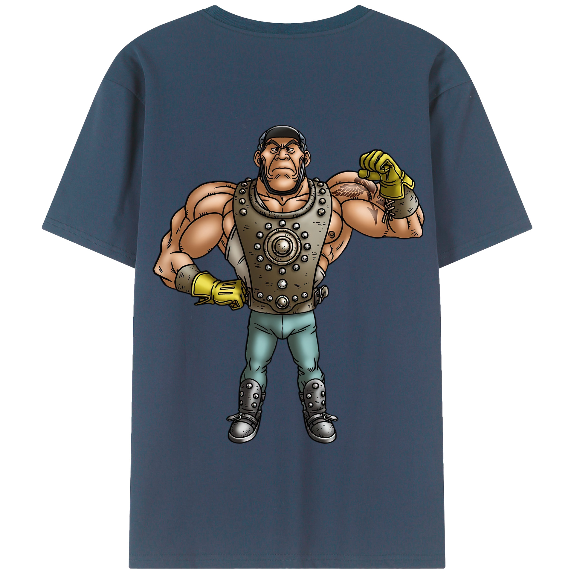 （画像用） ドラゴンクエスト Doragon Kuesuto Dragon Quest 綿100％半袖Tシャツ（背面プリント）