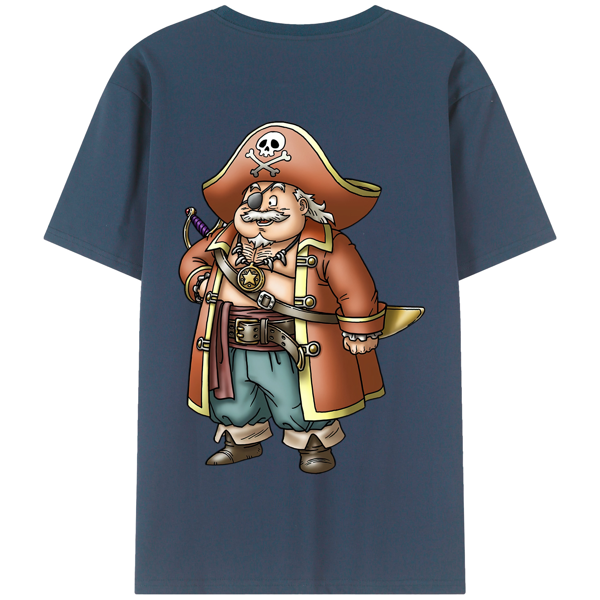 （画像用） ドラゴンクエスト Doragon Kuesuto Dragon Quest 綿100％半袖Tシャツ（背面プリント）