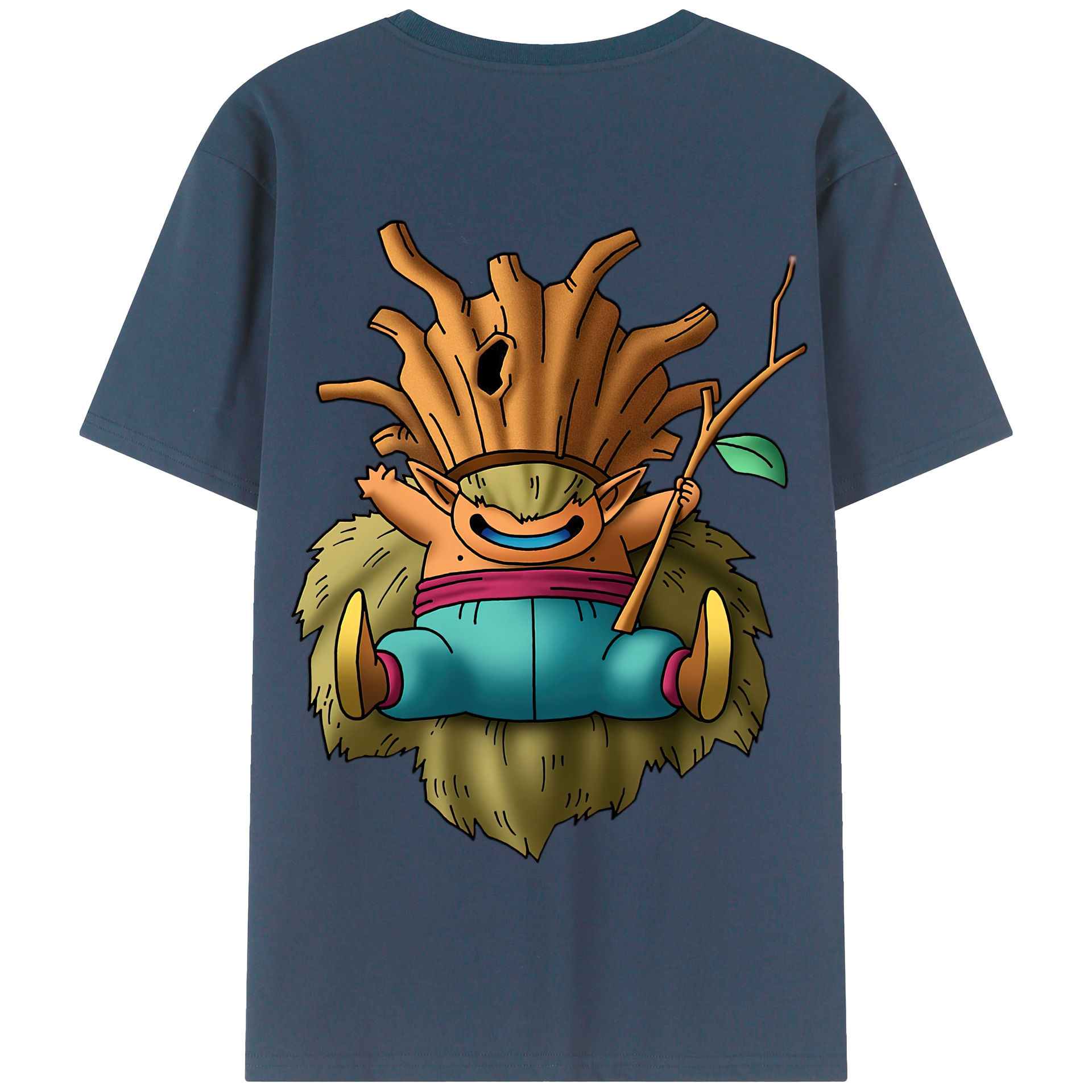 （画像用） ドラゴンクエスト Doragon Kuesuto Dragon Quest 綿100％半袖Tシャツ（背面プリント）