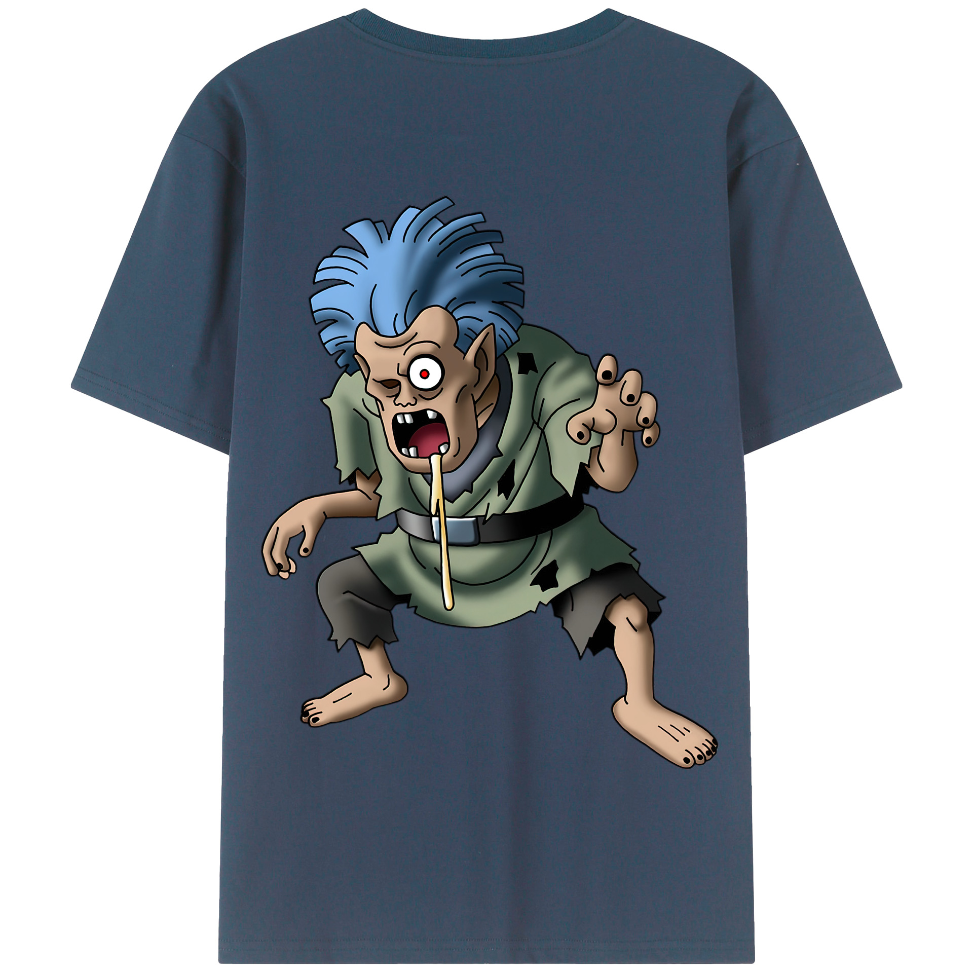 （画像用） ドラゴンクエスト Doragon Kuesuto Dragon Quest 綿100％半袖Tシャツ（背面プリント）