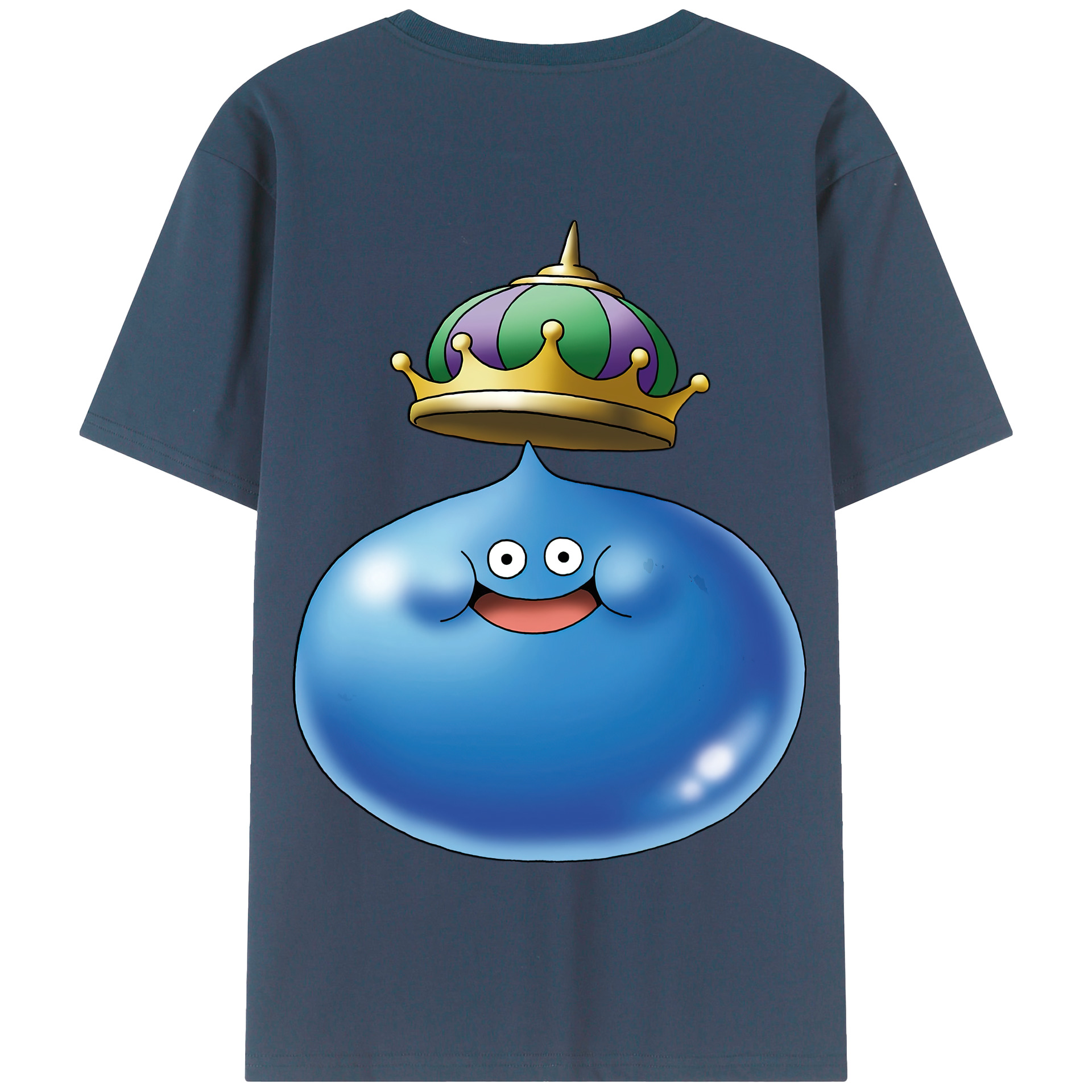 （画像用） ドラゴンクエスト Doragon Kuesuto Dragon Quest 綿100％半袖Tシャツ（背面プリント）