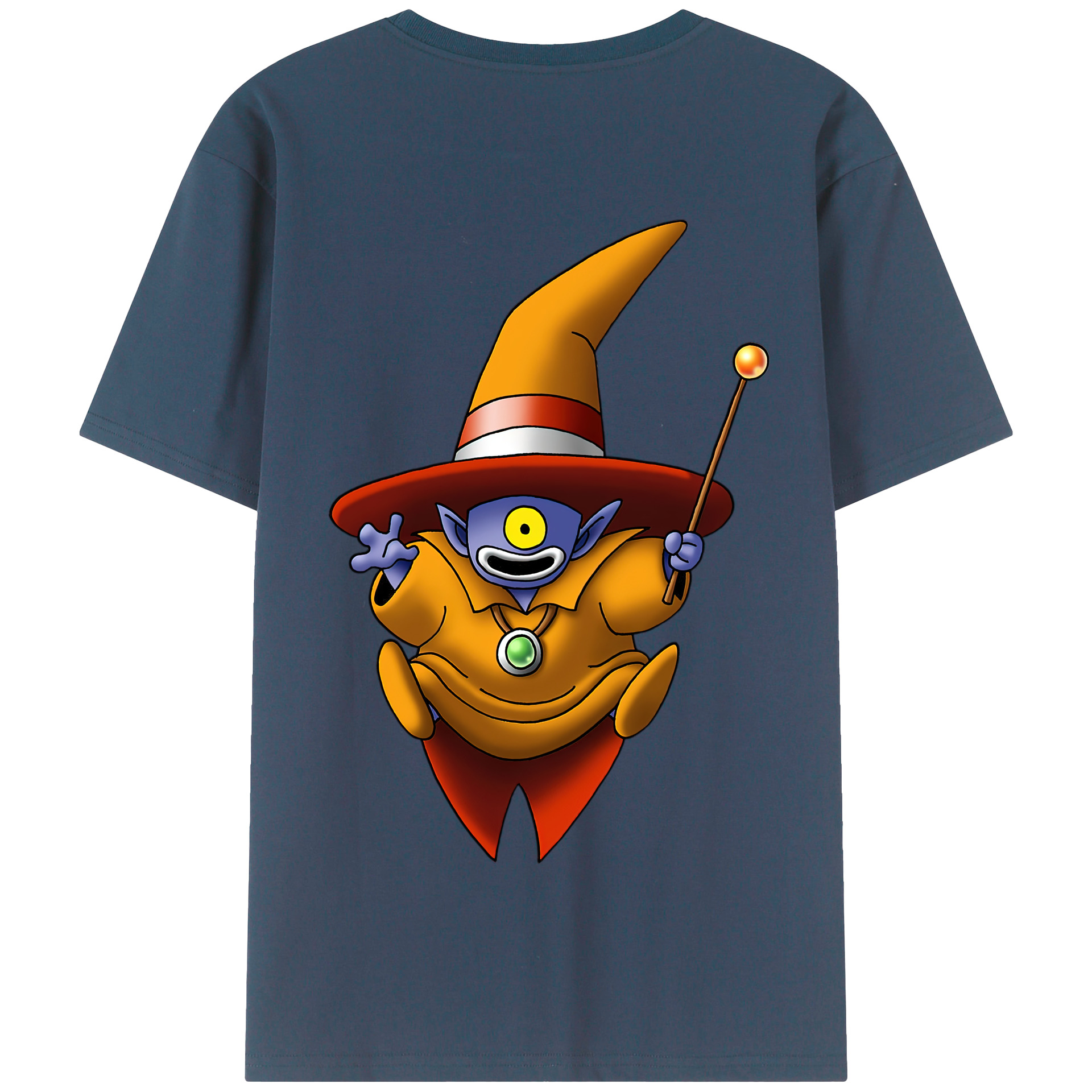 （画像用） ドラゴンクエスト Doragon Kuesuto Dragon Quest 綿100％半袖Tシャツ（背面プリント）